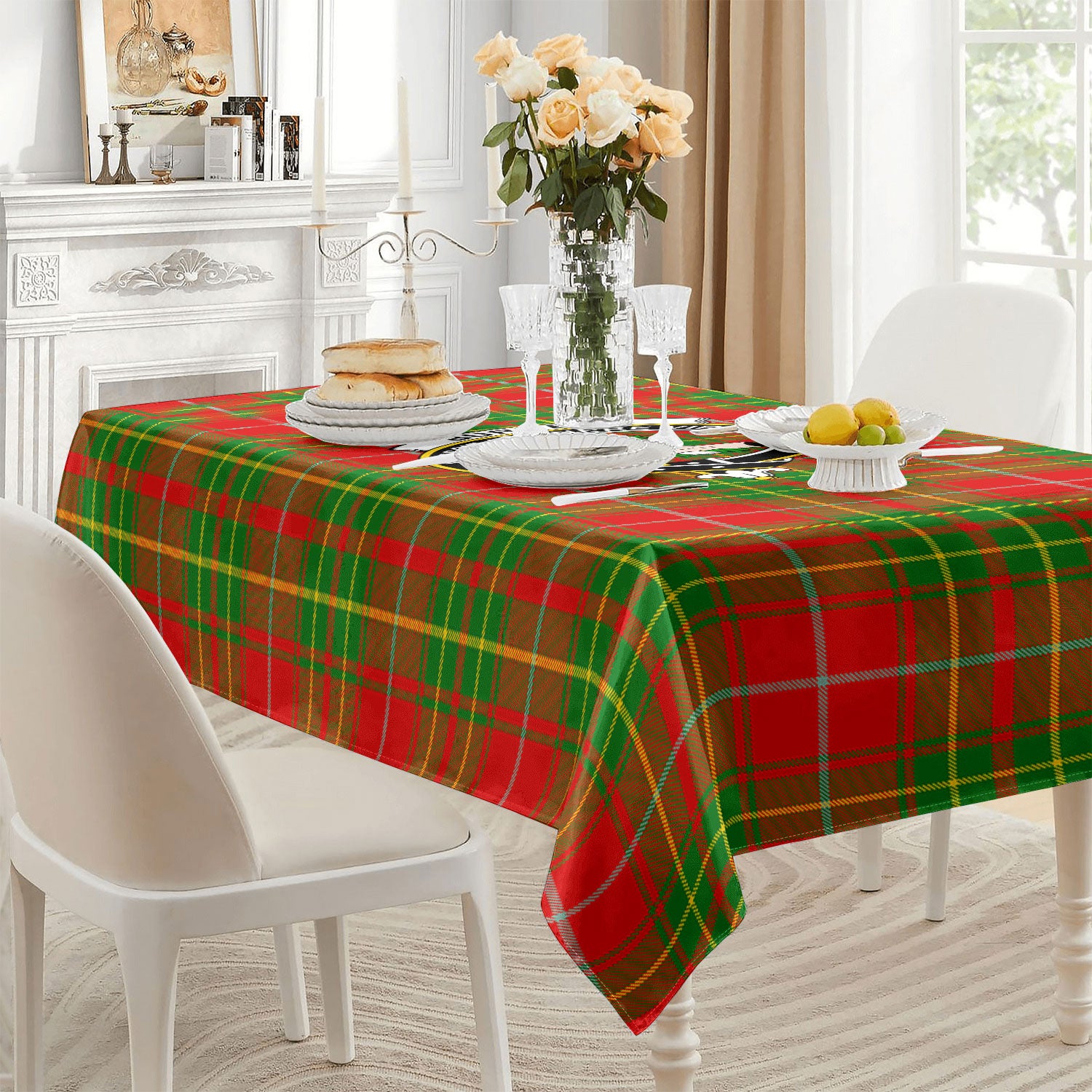 Burnett Ancient Tartan Crest Tablecloth