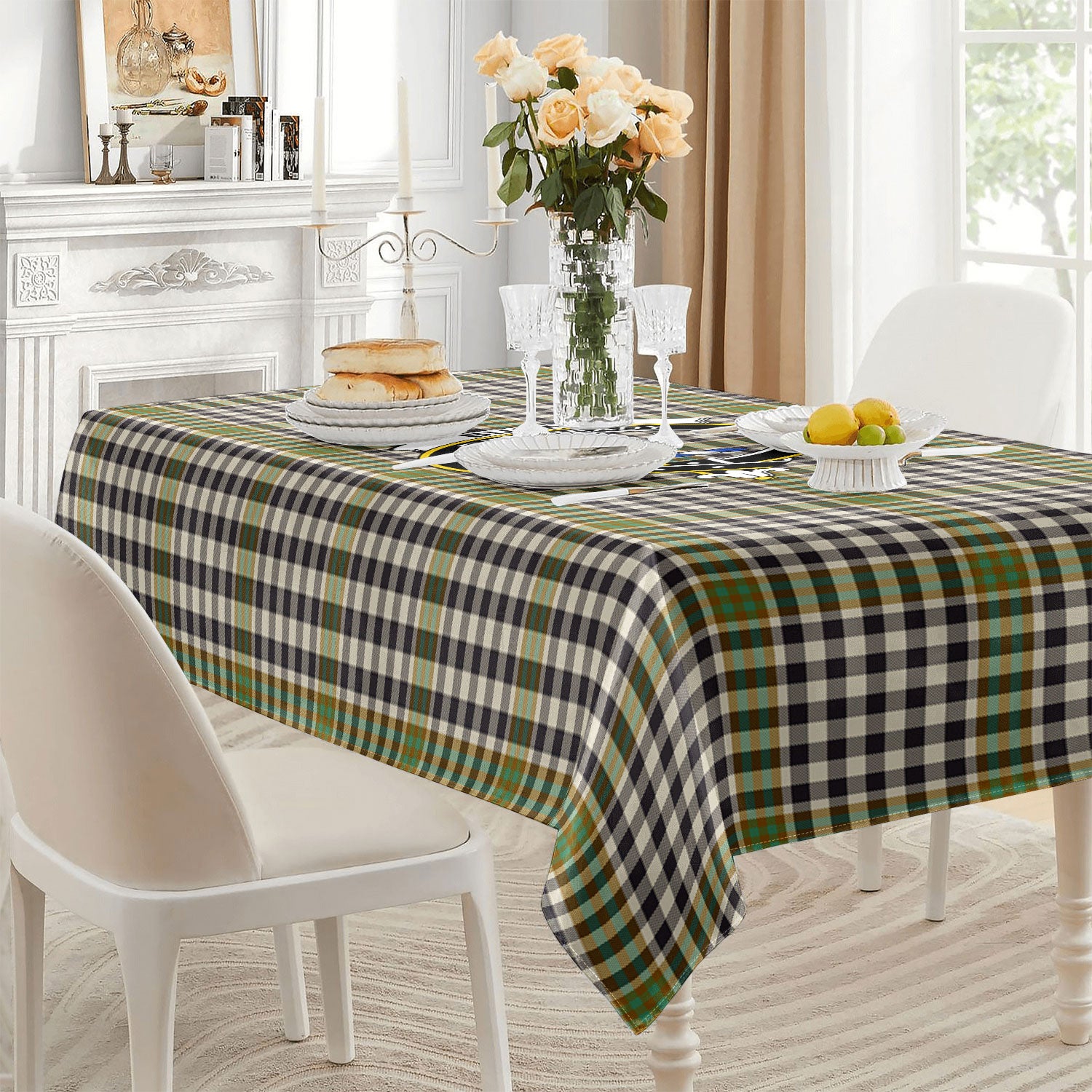 Burns Check Tartan Crest Tablecloth