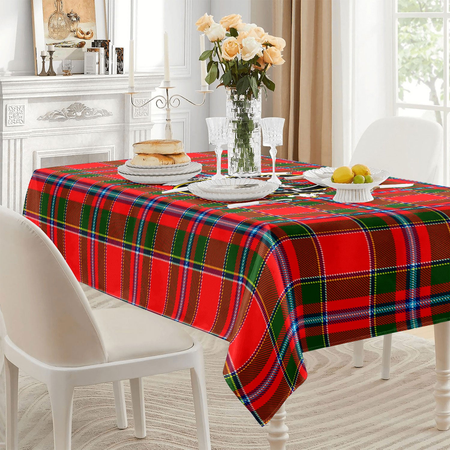 Butter Tartan Crest Tablecloth
