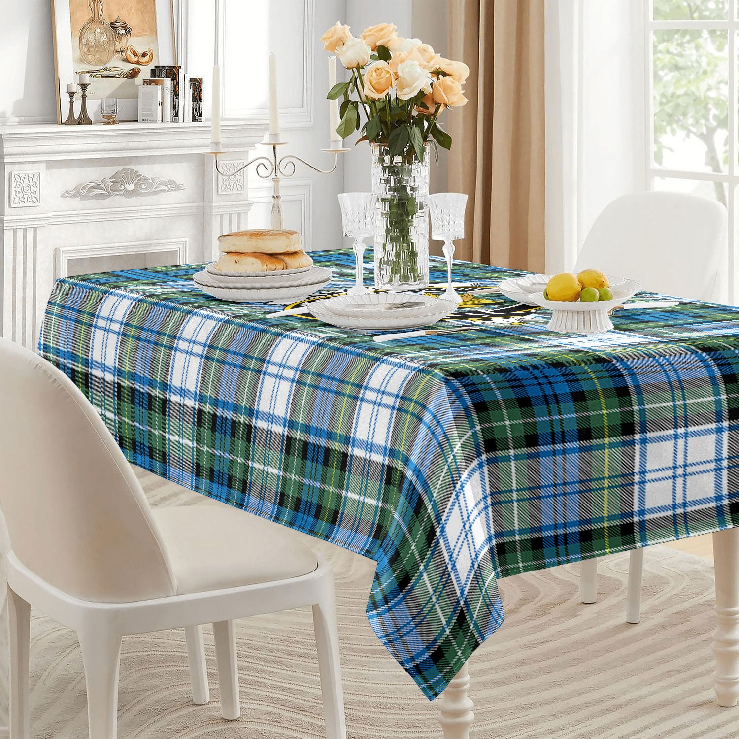 Campbell Dress Ancient Tartan Crest Tablecloth