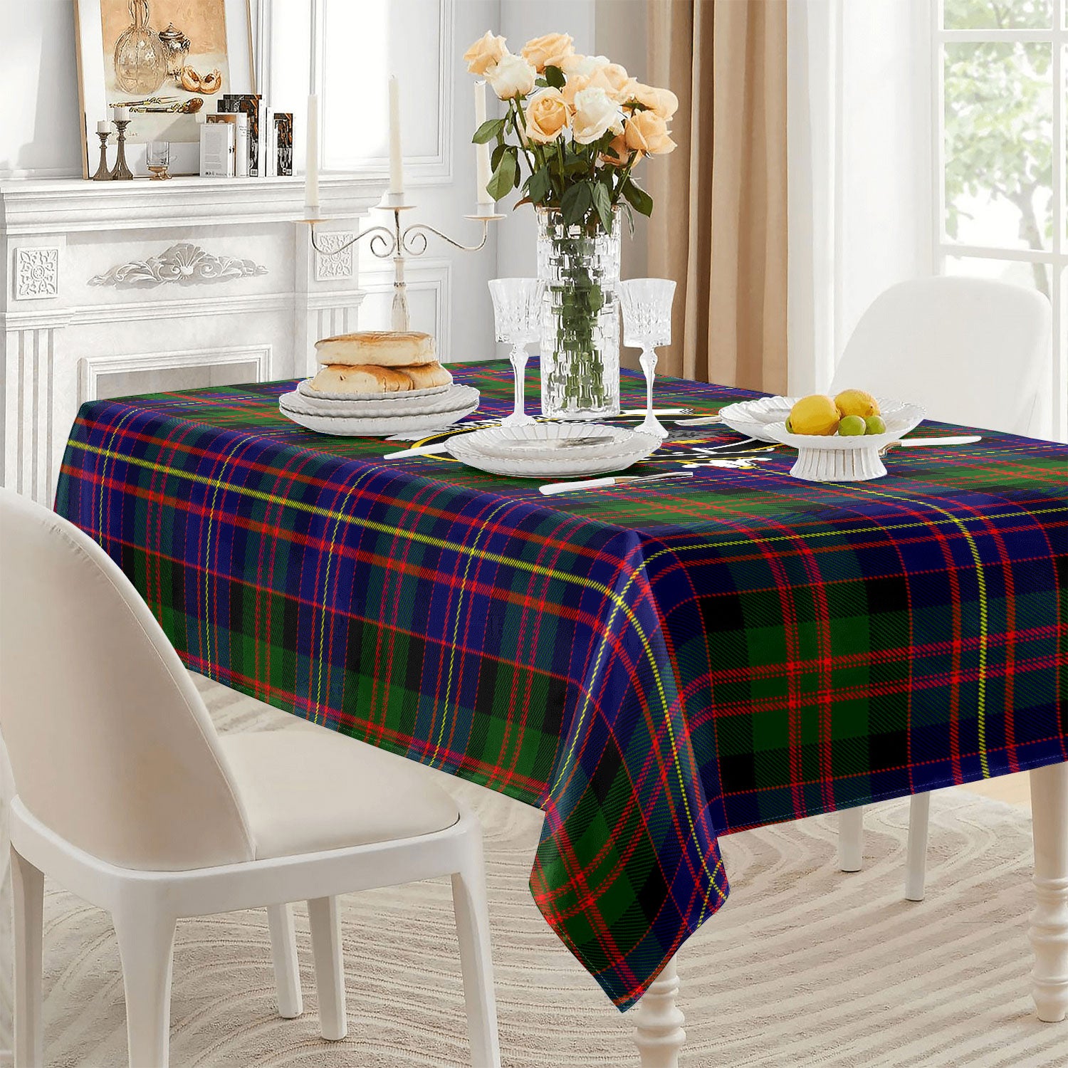 Chalmers Tartan Crest Tablecloth