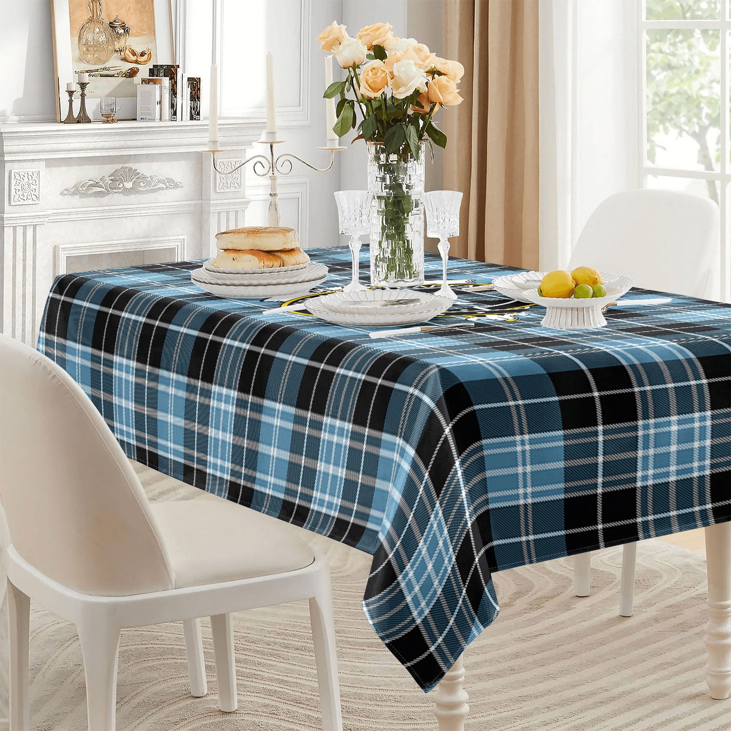 Clark Ancient Tartan Crest Tablecloth