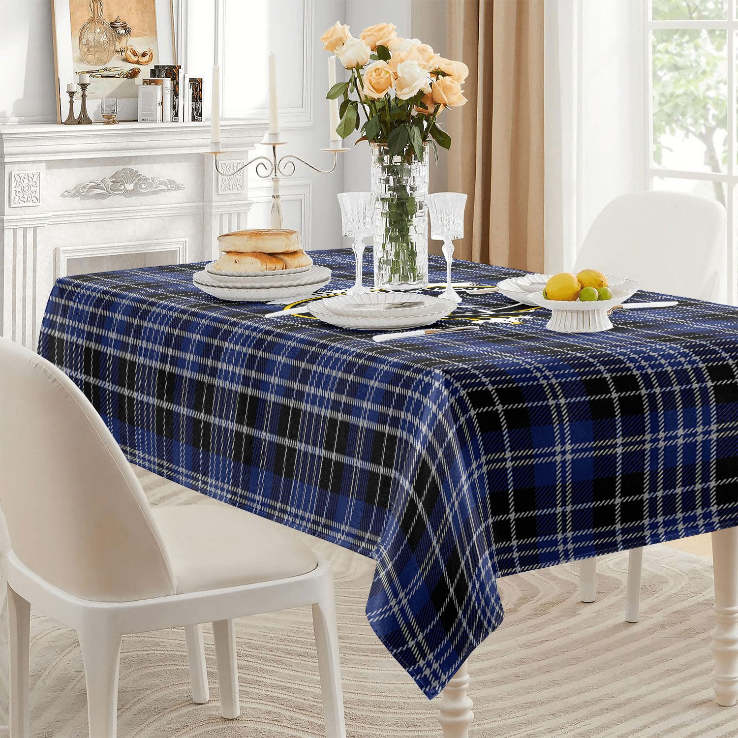 Clark Modern Tartan Crest Tablecloth