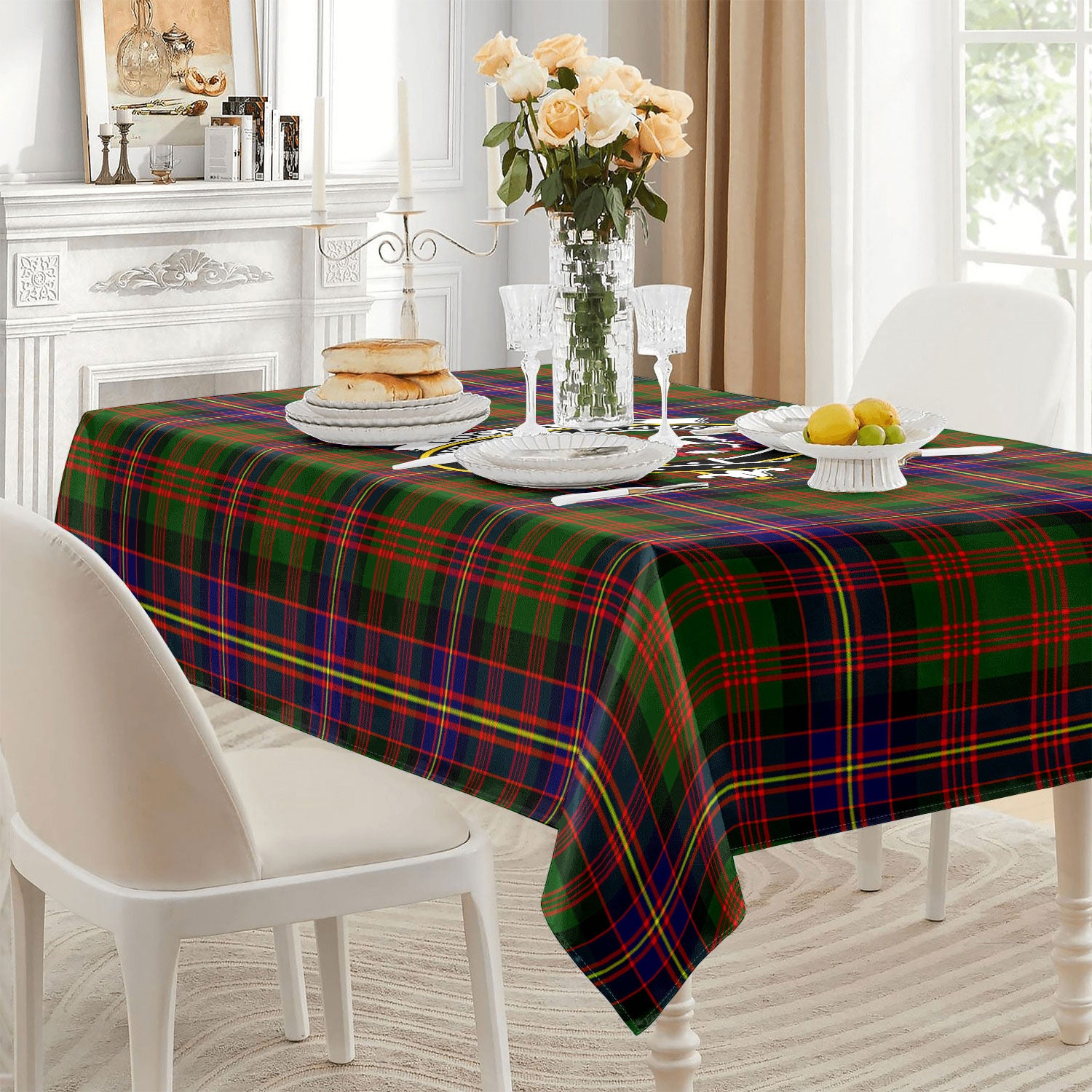 Cochrane Modern Tartan Crest Tablecloth