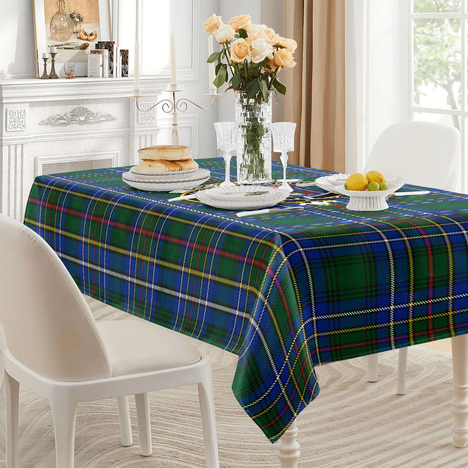Cockburn Ancient Tartan Crest Tablecloth