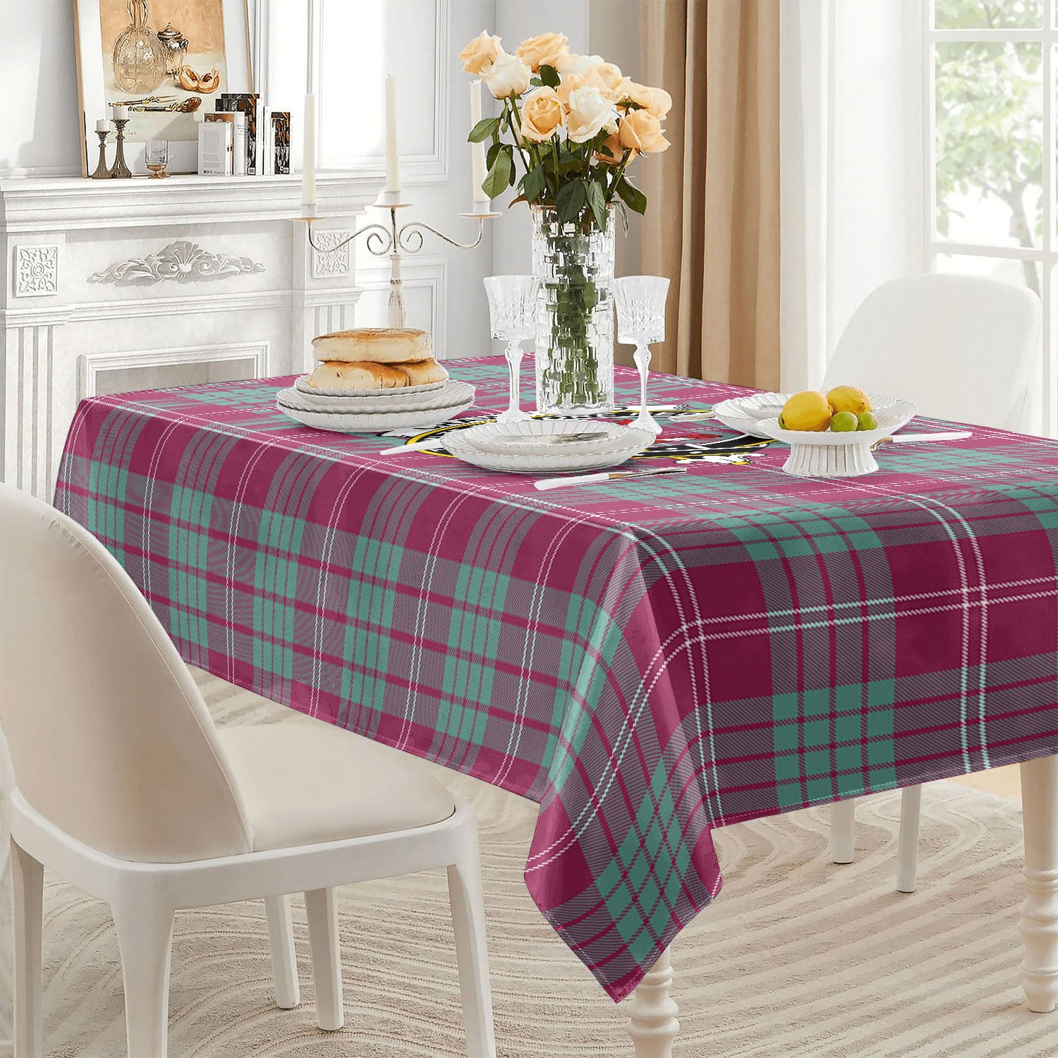 Crawford Ancient Tartan Crest Tablecloth