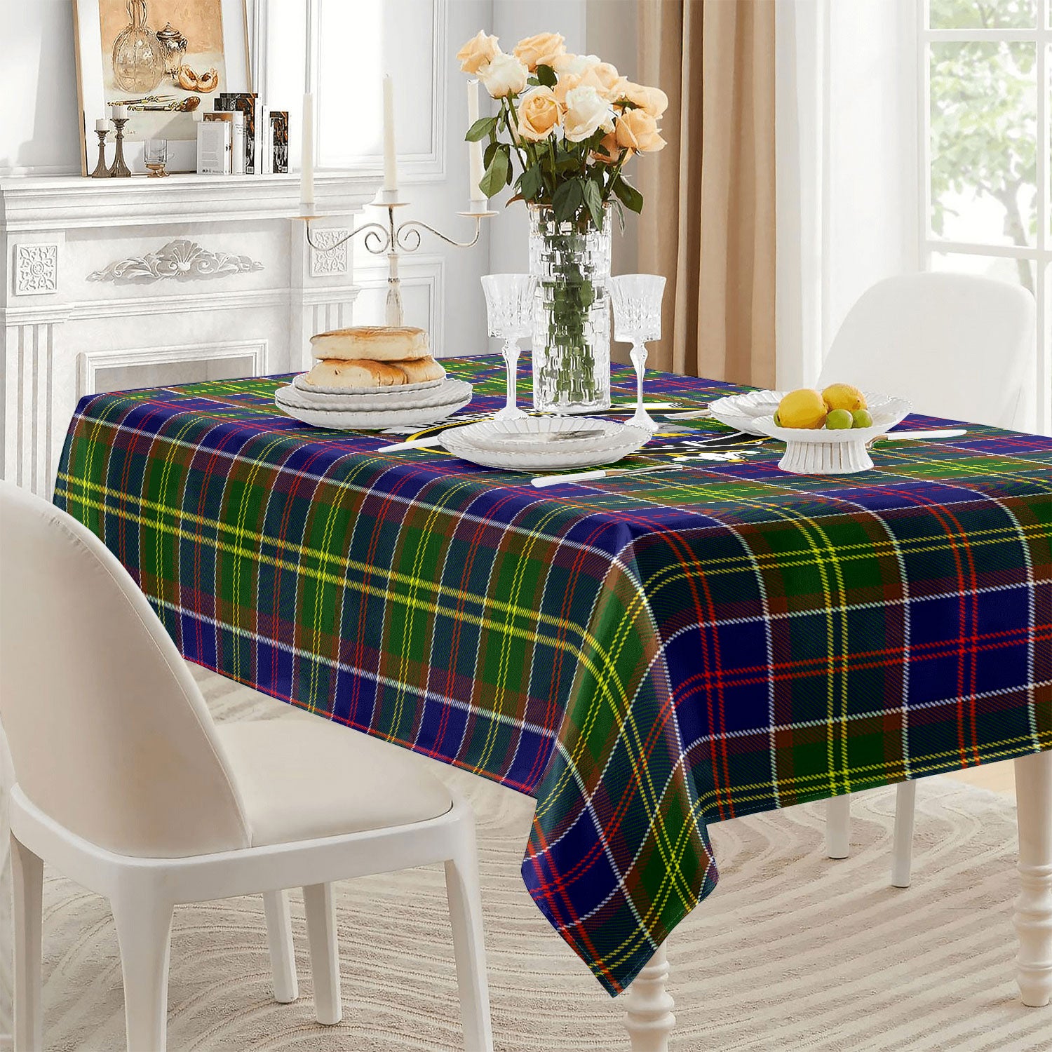 Dalrymple Tartan Crest Tablecloth