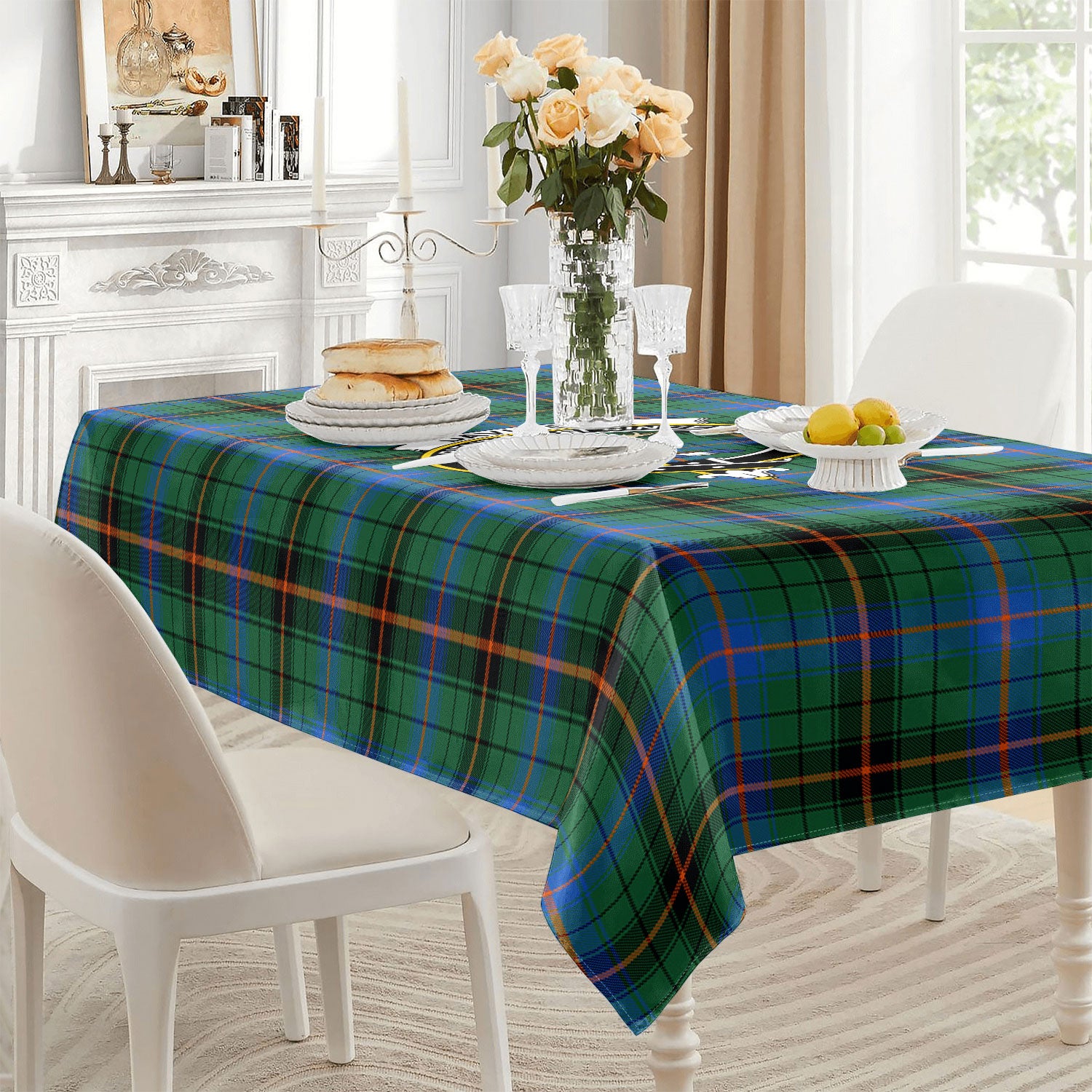 Davidson Ancient Tartan Crest Tablecloth