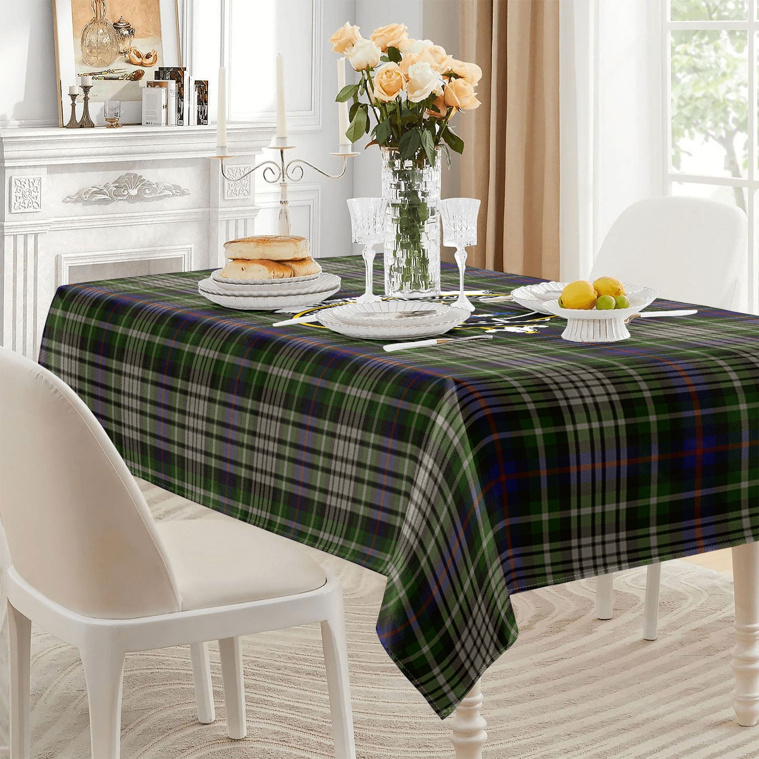 Davidson Tulloch Dress Tartan Crest Tablecloth