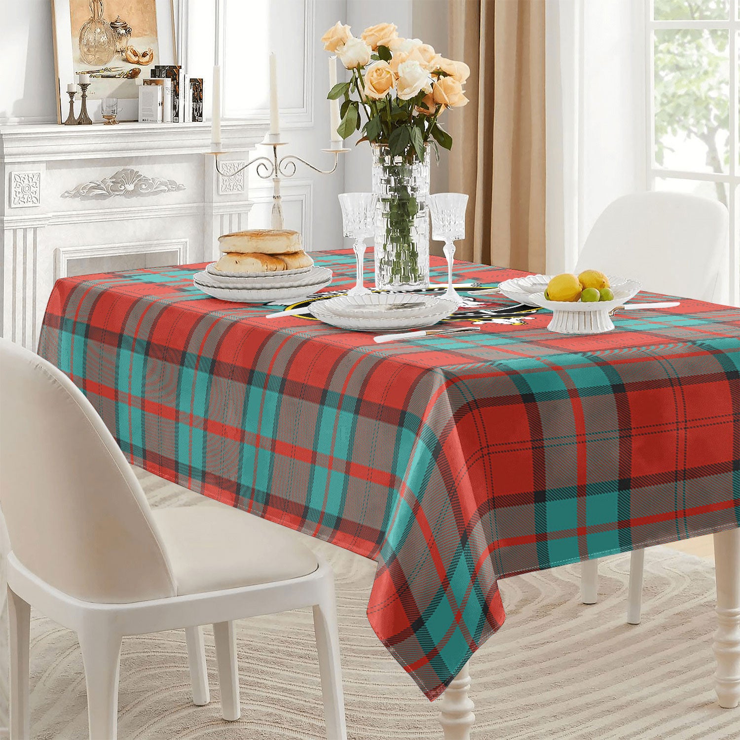 Dunbar Ancient Tartan Crest Tablecloth