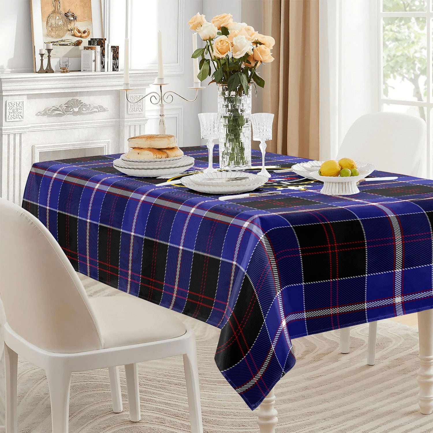 Dunlop Modern Tartan Crest Tablecloth
