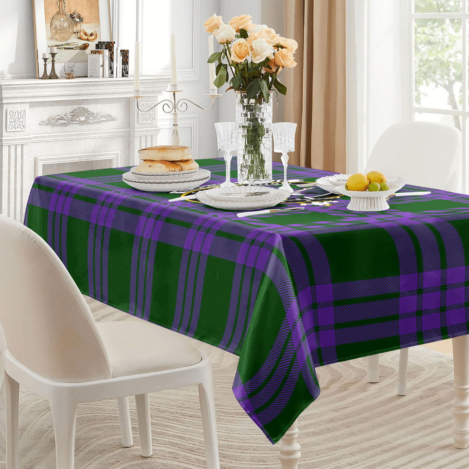 Elphinstone Tartan Crest Tablecloth