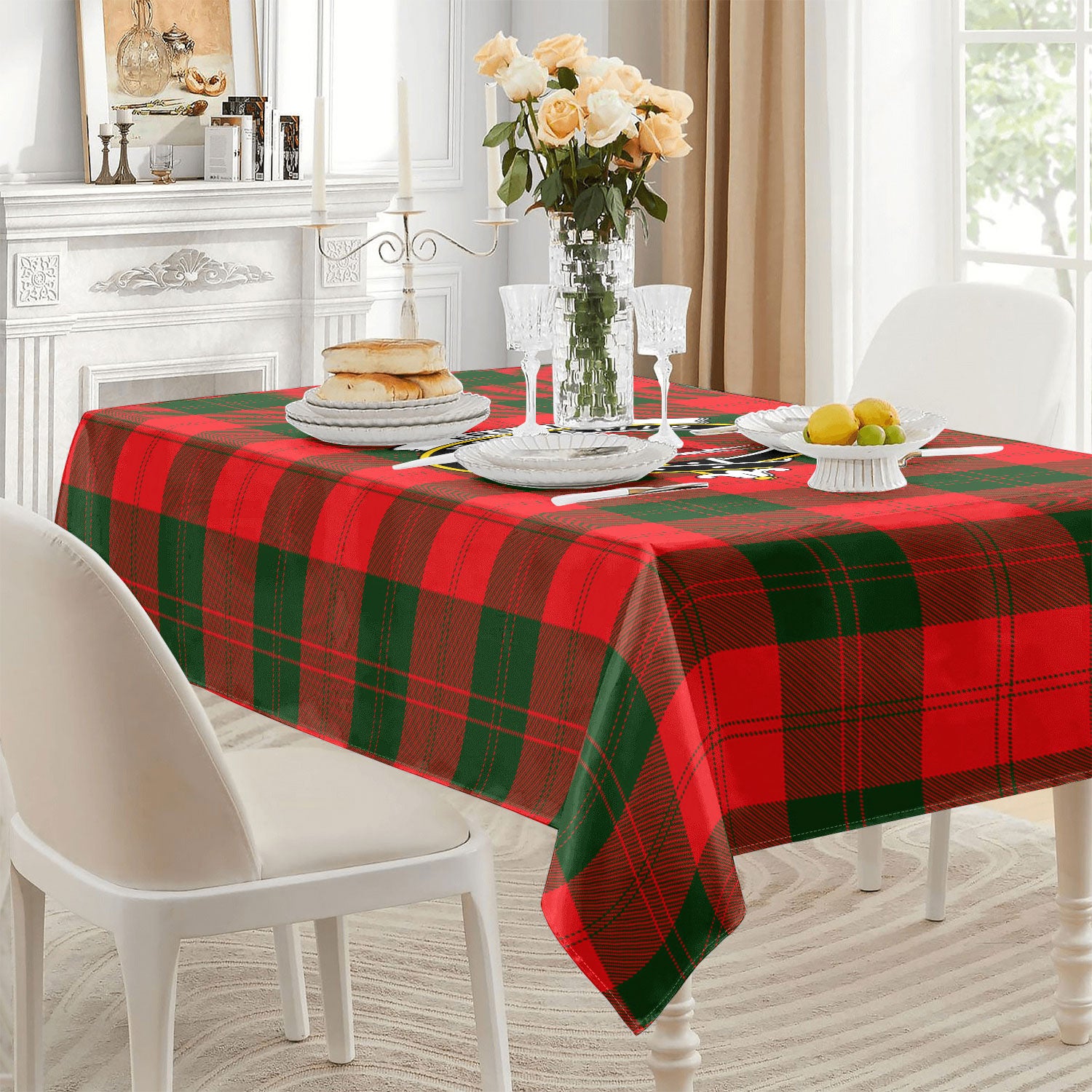 Erskine Modern Tartan Crest Tablecloth