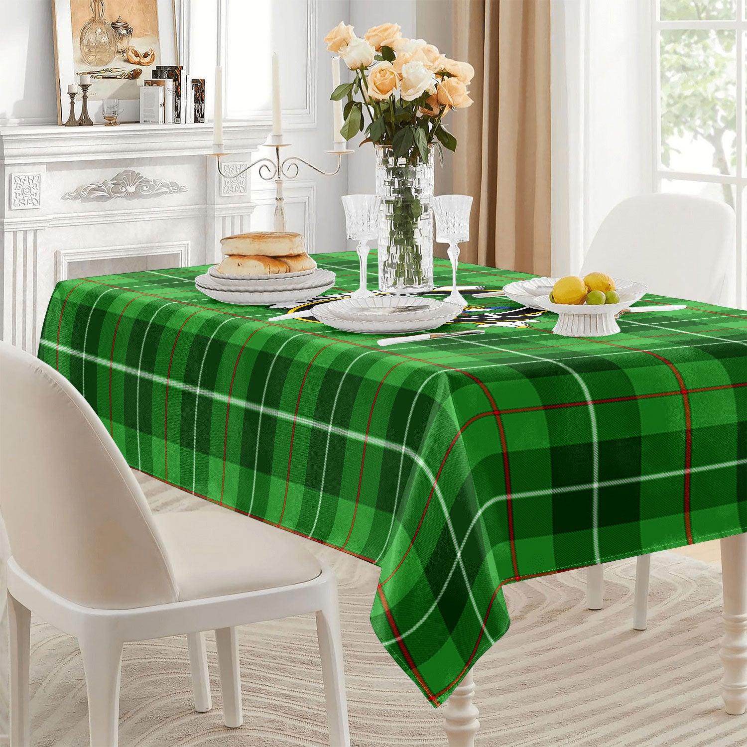 Galloway District Tartan Crest Tablecloth