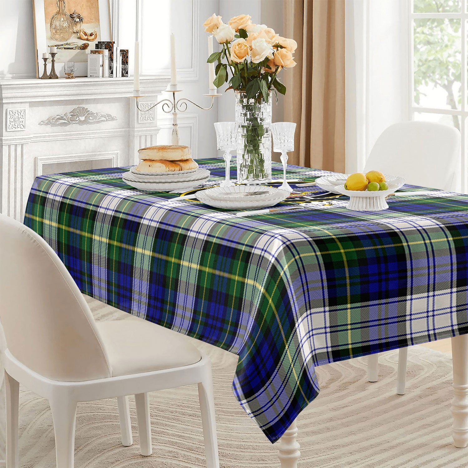 Gordon Dress Modern Tartan Crest Tablecloth