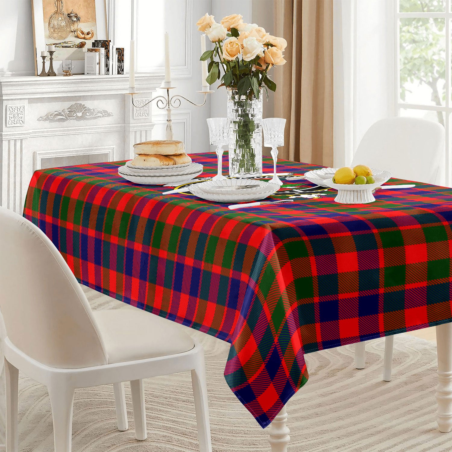 Gow (of Skeoch) Tartan Crest Tablecloth