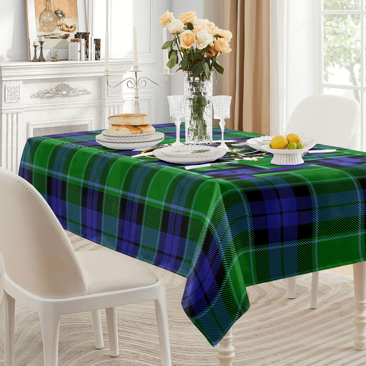 Graham of Menteith Modern Tartan Crest Tablecloth