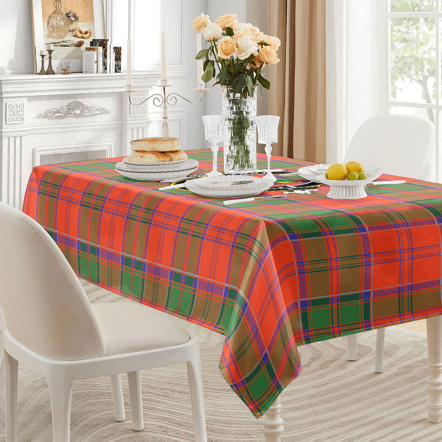 Grant Ancient Tartan Crest Tablecloth