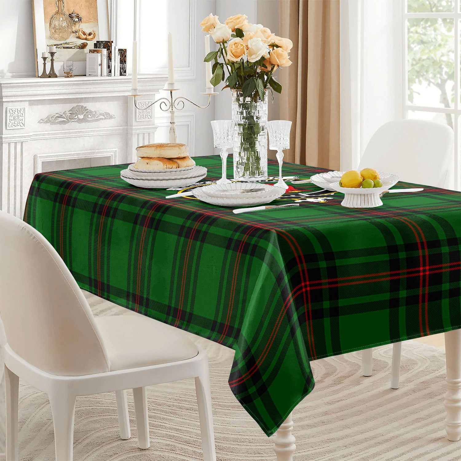 Halkerston Tartan Crest Tablecloth