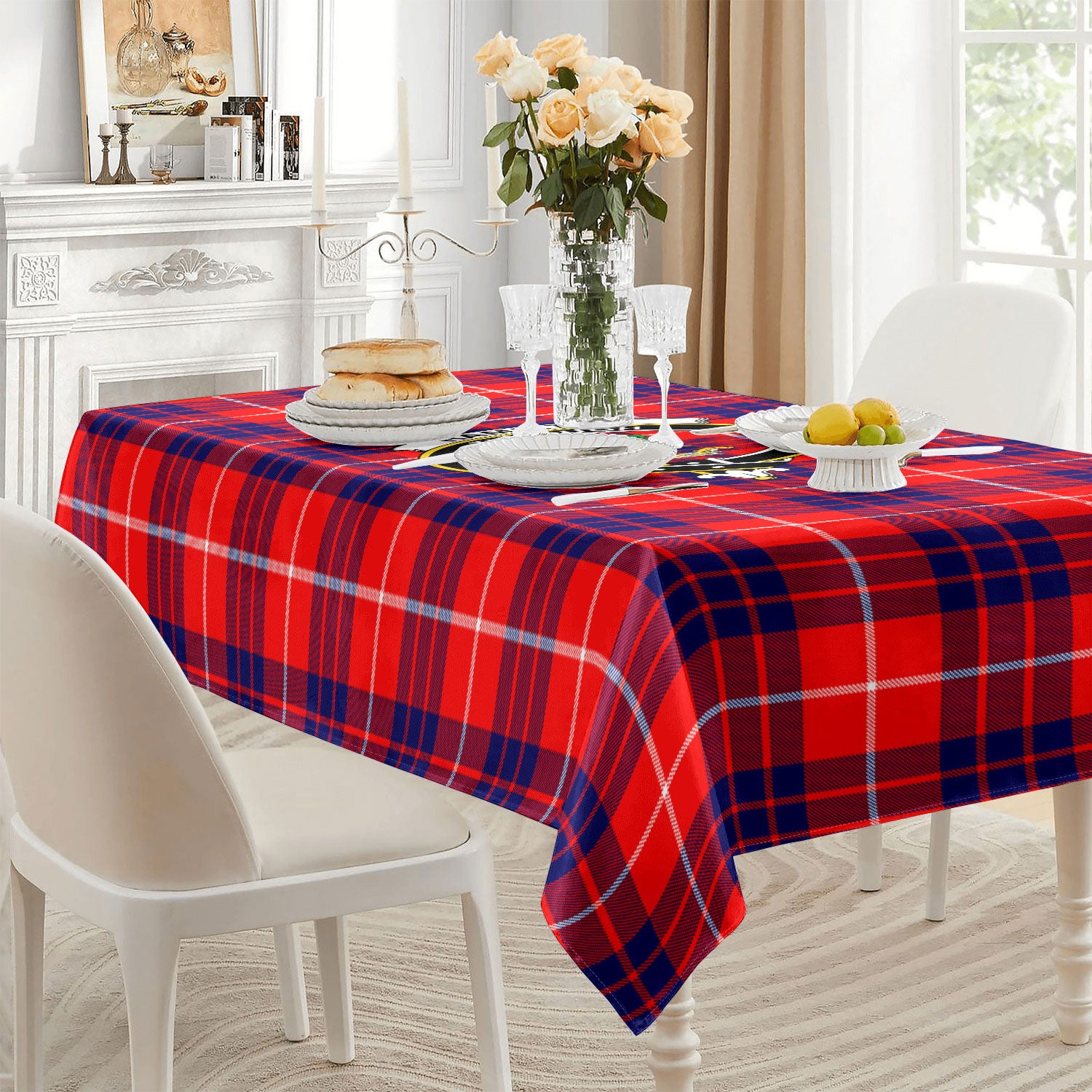 Hamilton Modern Tartan Crest Tablecloth