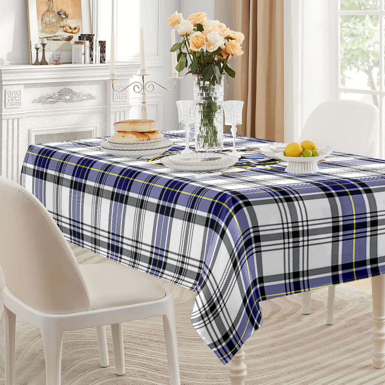 Hannay Modern Tartan Crest Tablecloth