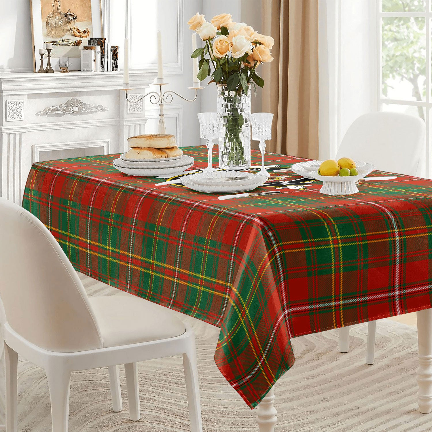 Hay Ancient Tartan Crest Tablecloth