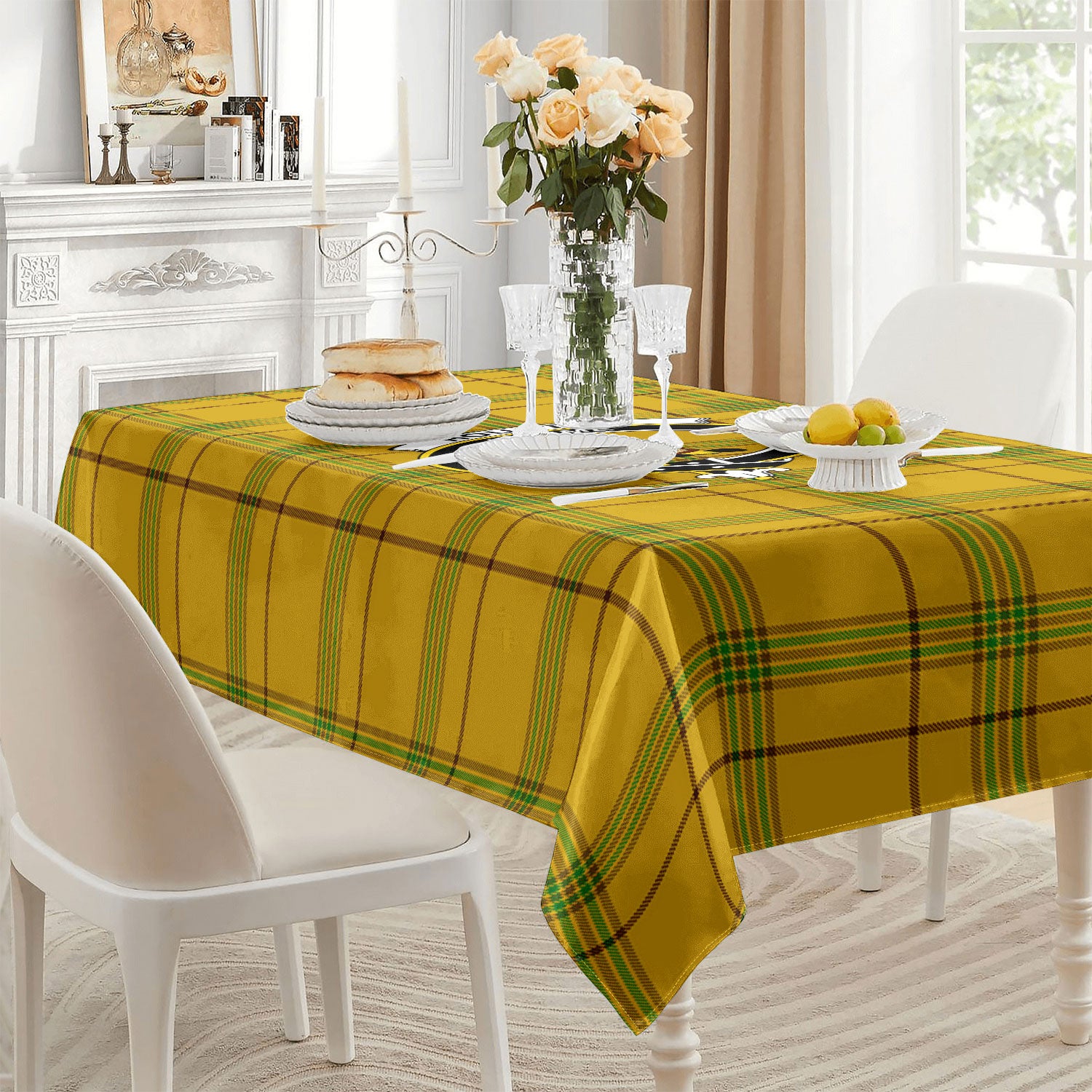Houston Tartan Crest Tablecloth