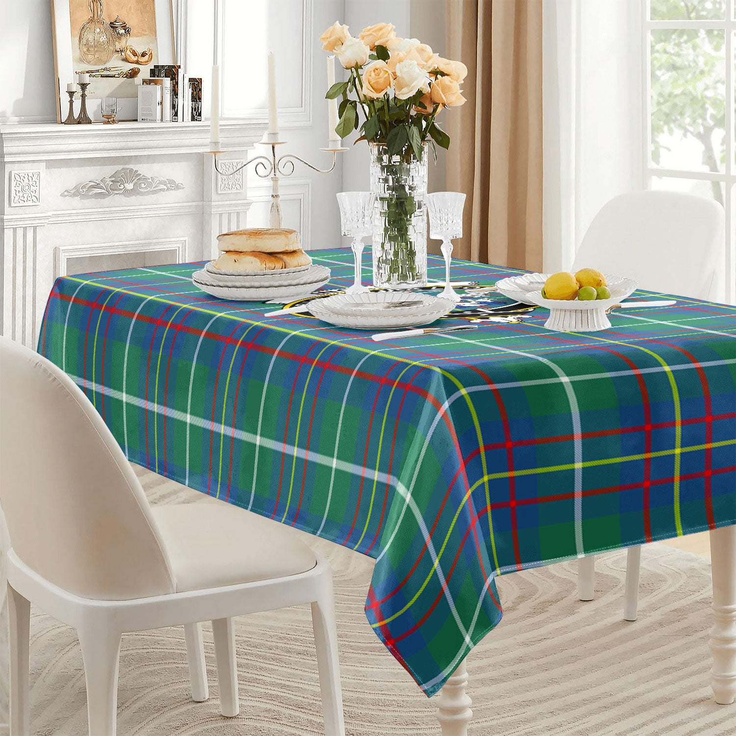 Inglis Ancient Tartan Crest Tablecloth