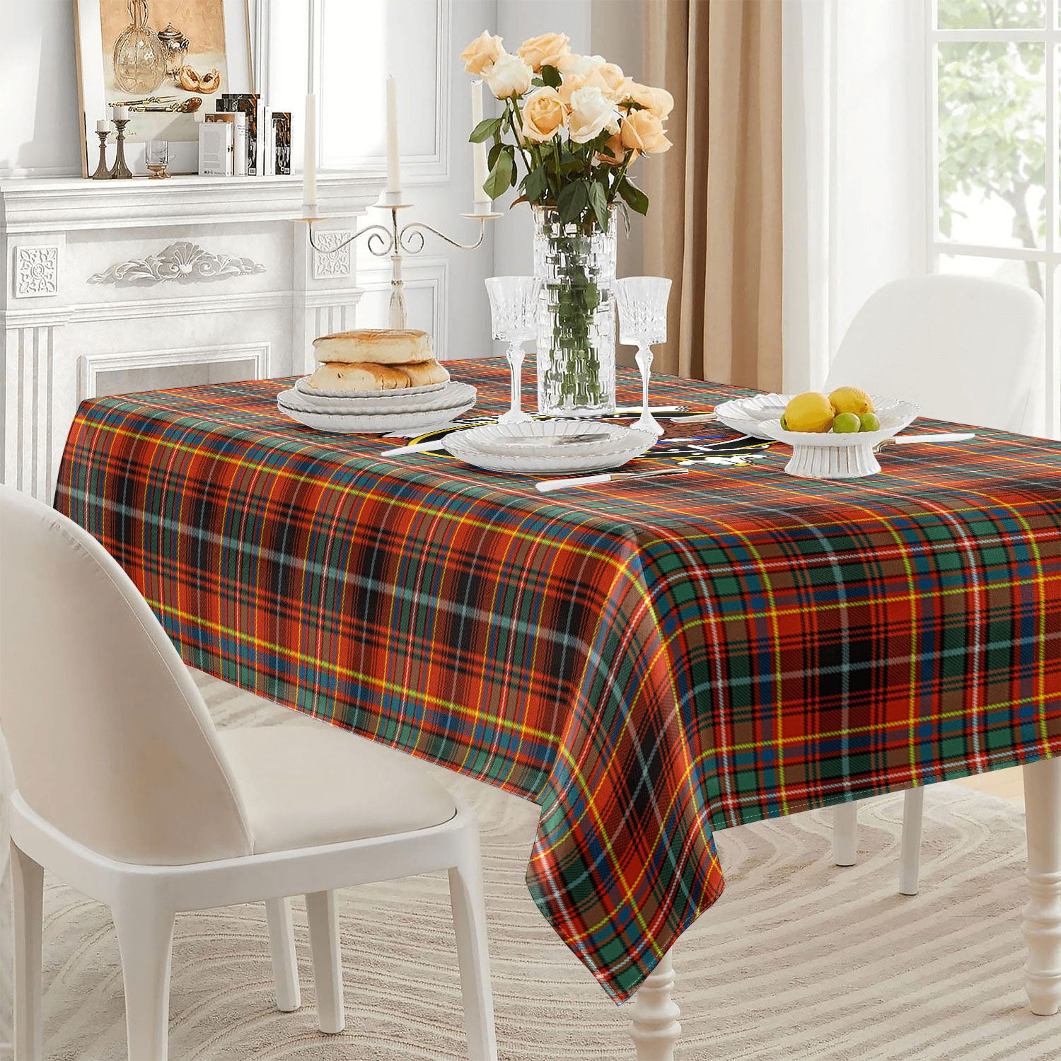 Innes Ancient Tartan Crest Tablecloth