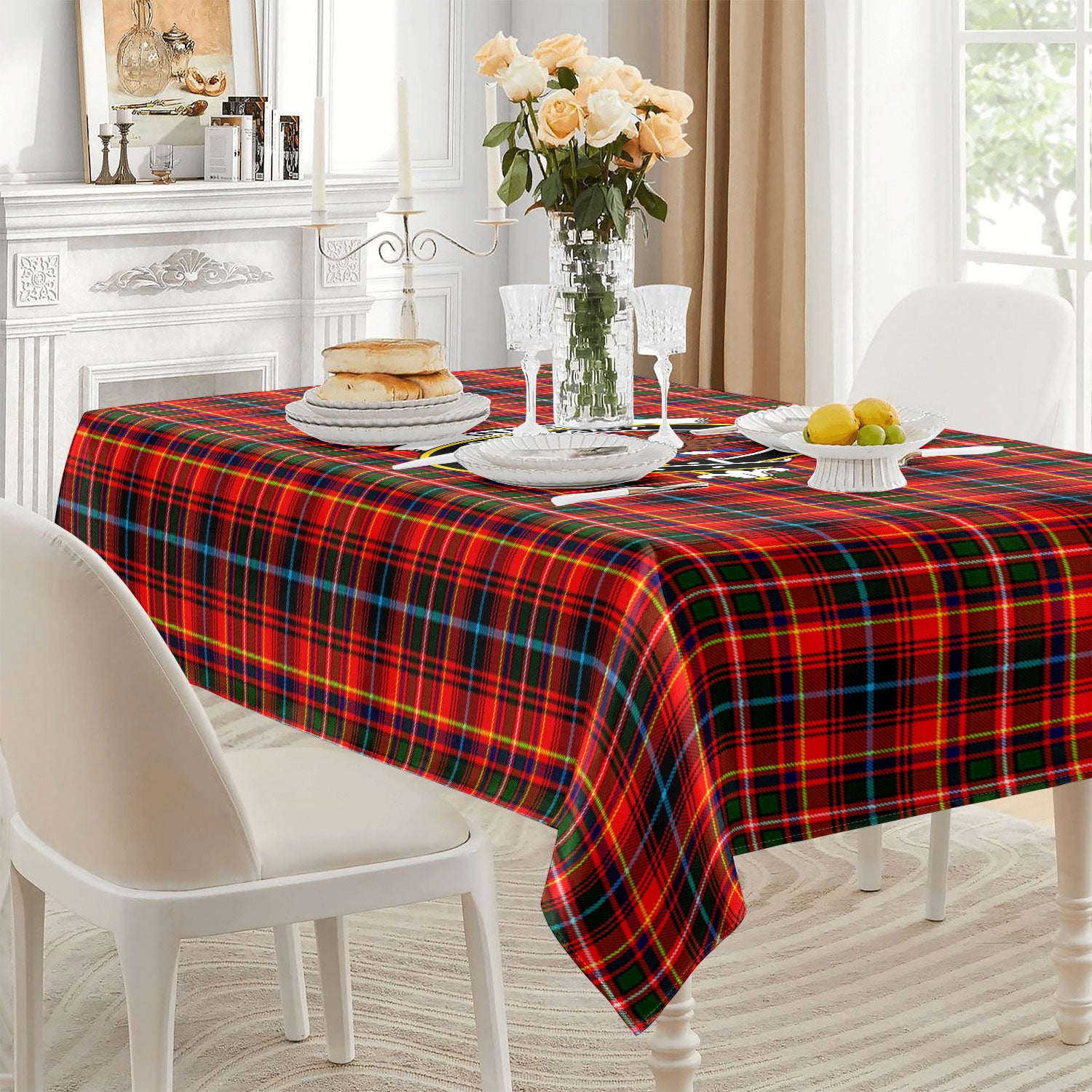 Innes Modern Tartan Crest Tablecloth