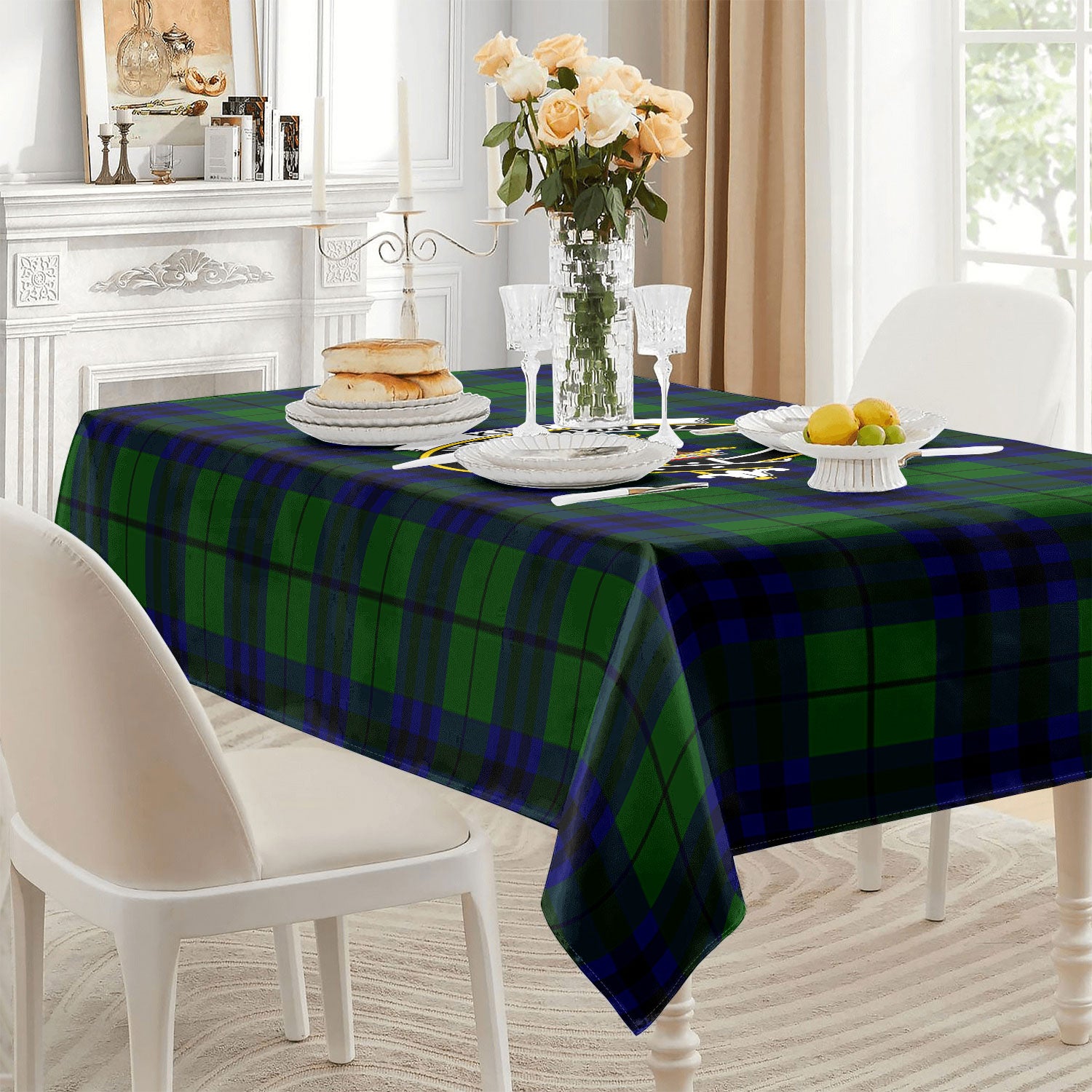 Keith Modern Tartan Crest Tablecloth