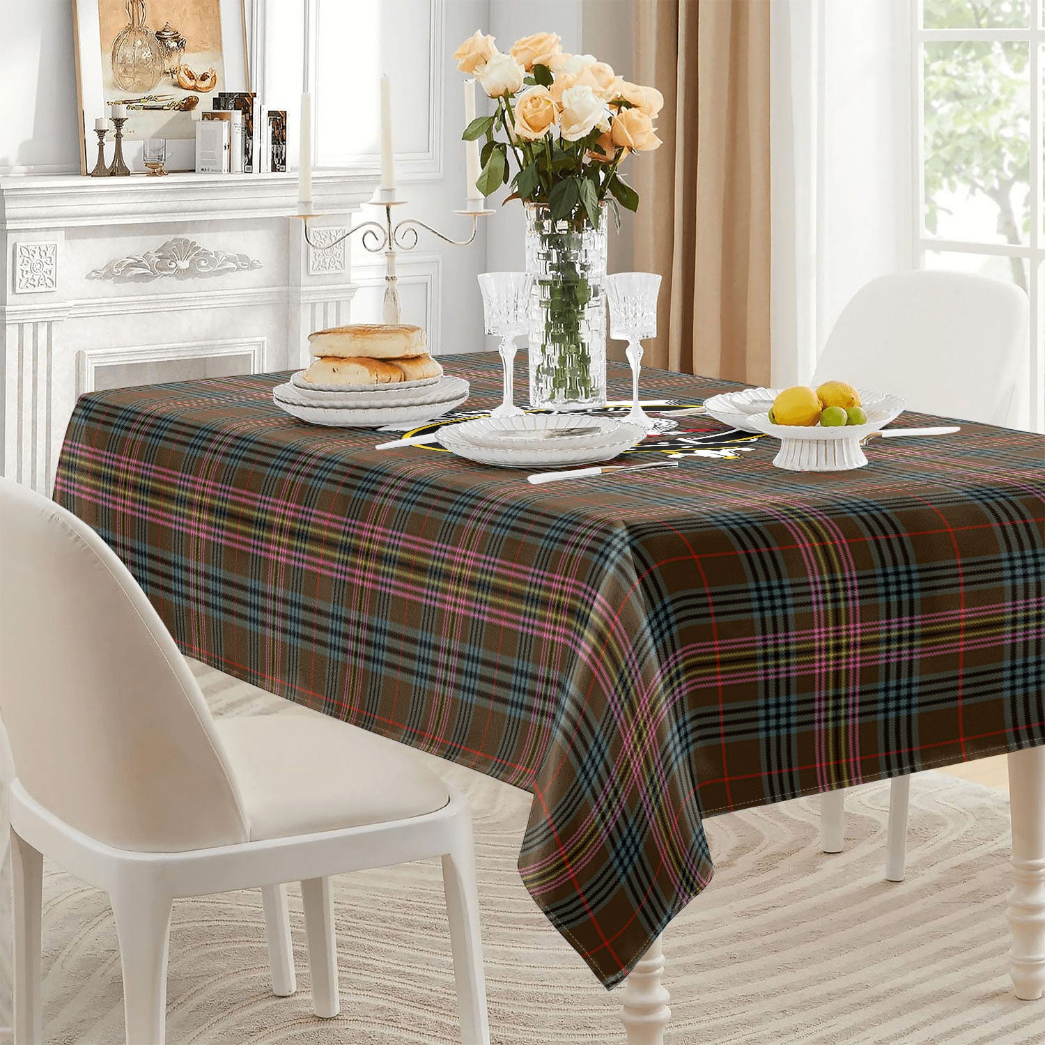 Kennedy Weathered Tartan Crest Tablecloth
