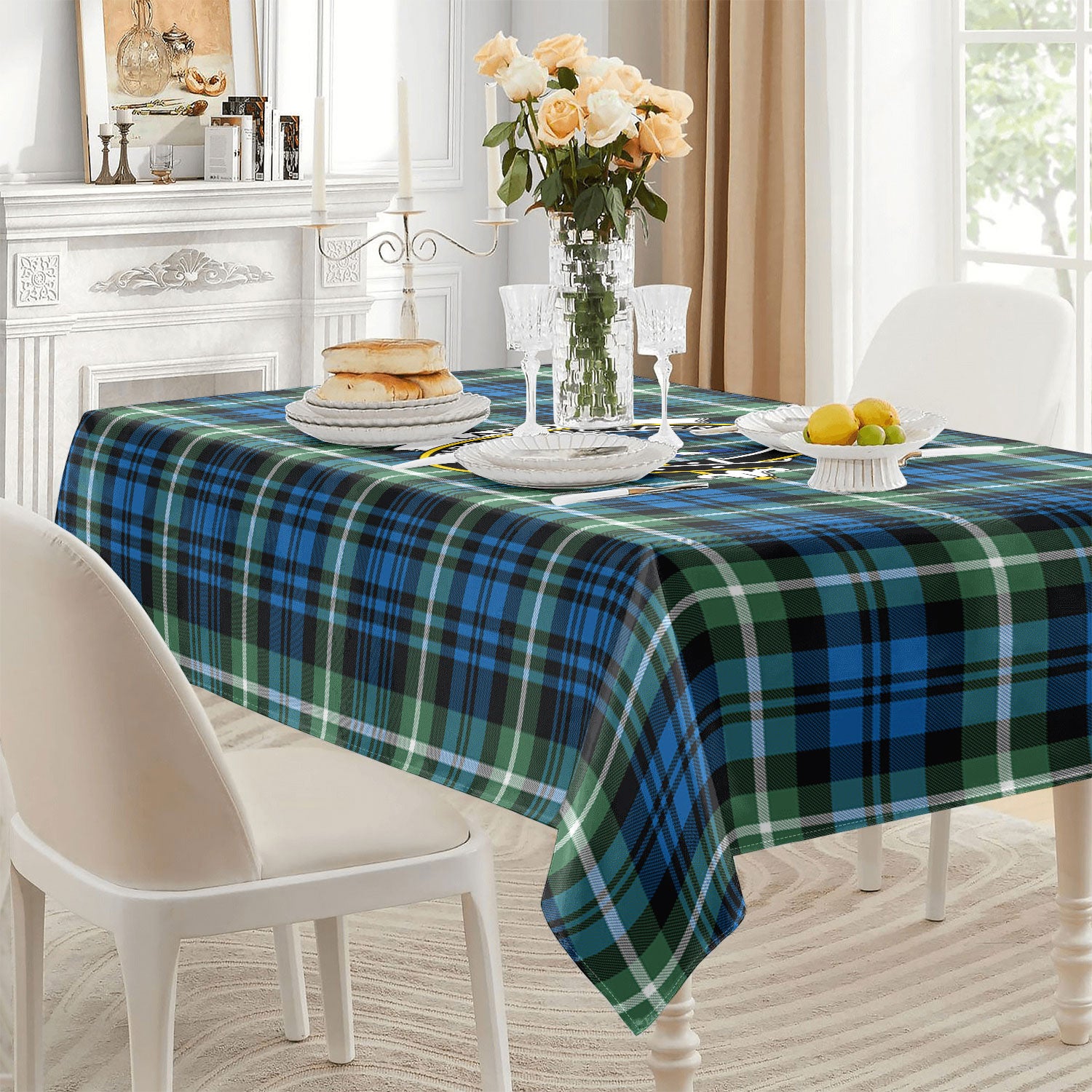 Lamont Ancient Tartan Crest Tablecloth