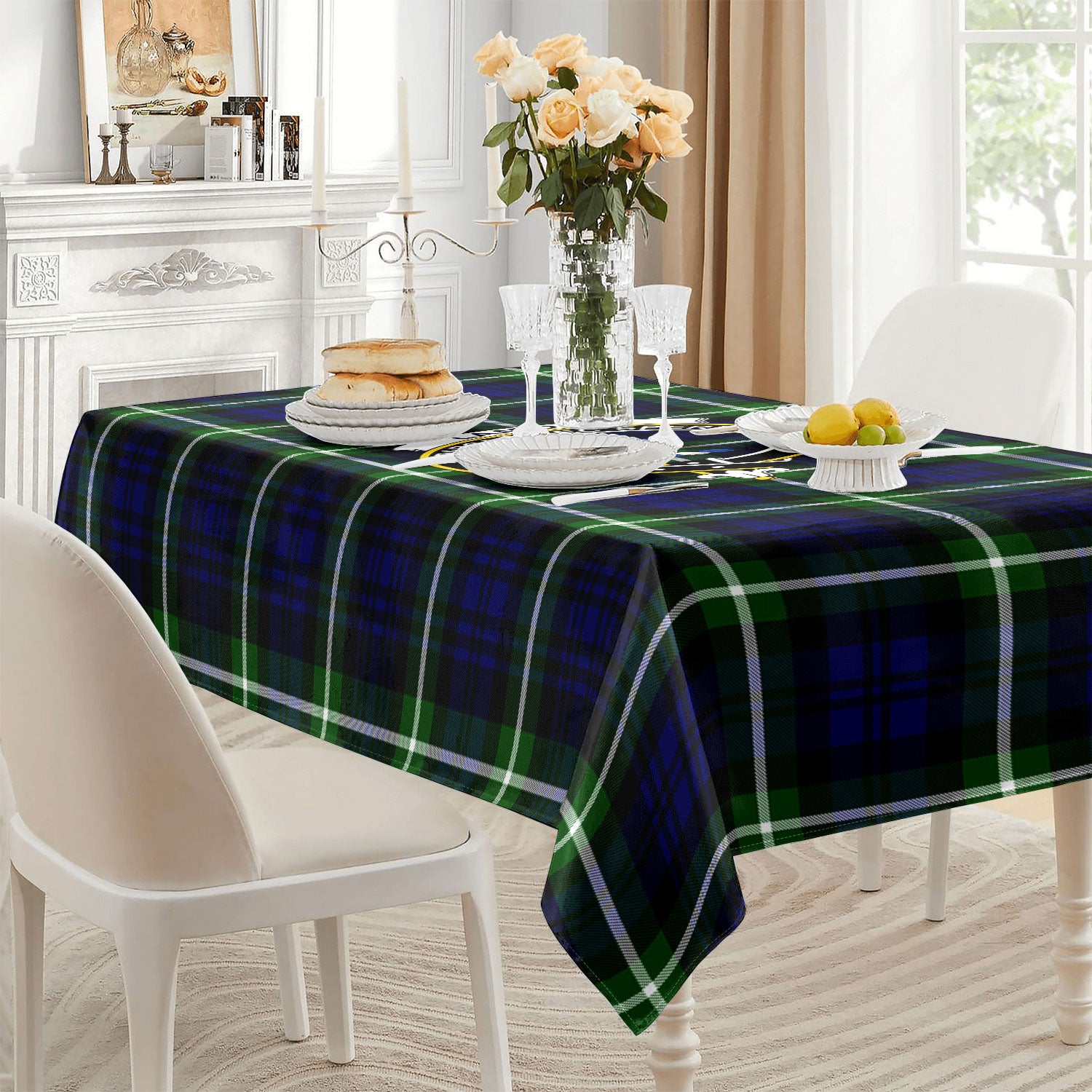 Lamont Modern Tartan Crest Tablecloth