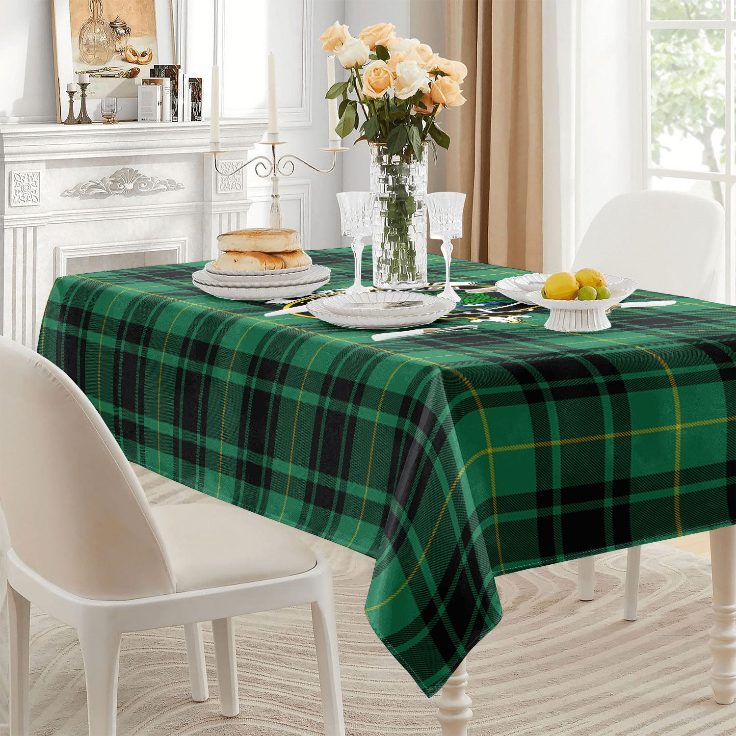 MacArthur Ancient Tartan Crest Tablecloth