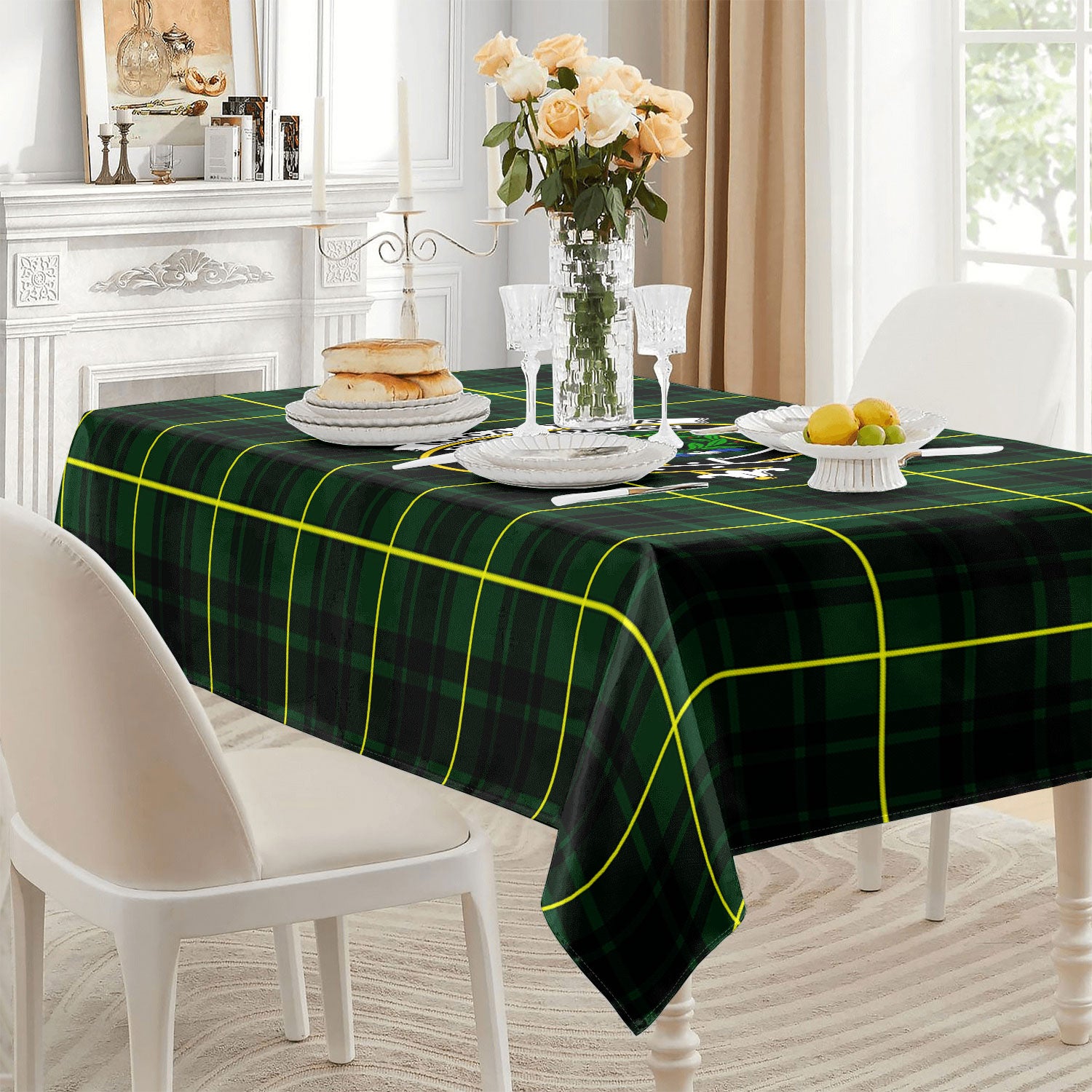 MacArthur Modern Tartan Crest Tablecloth