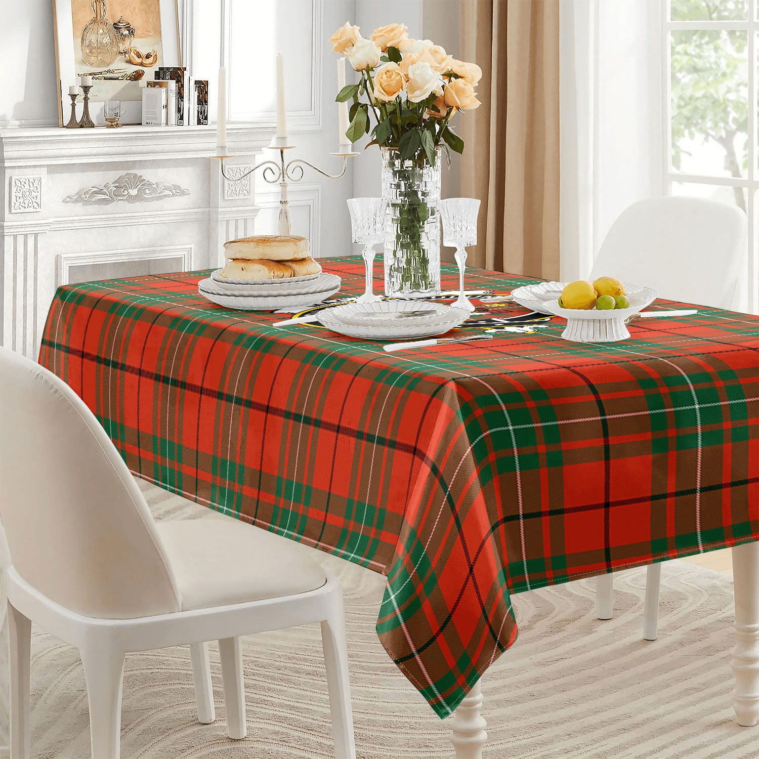 MacAulay Ancient Tartan Crest Tablecloth