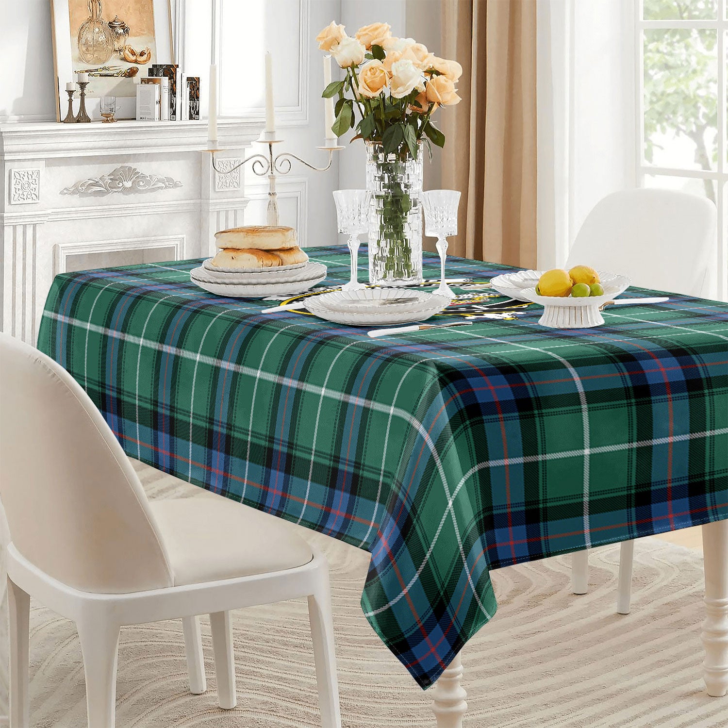 MacDonald of the Isles Hunting Ancient Tartan Crest Tablecloth