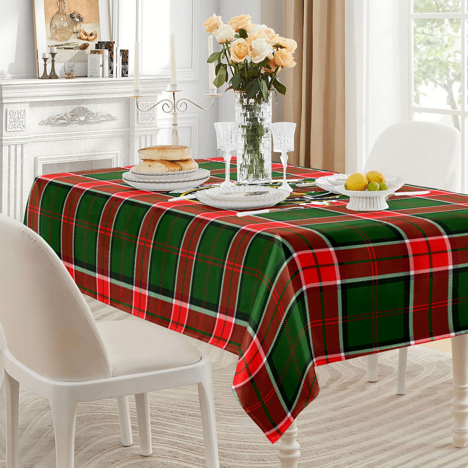 Pollock Tartan Crest Tablecloth