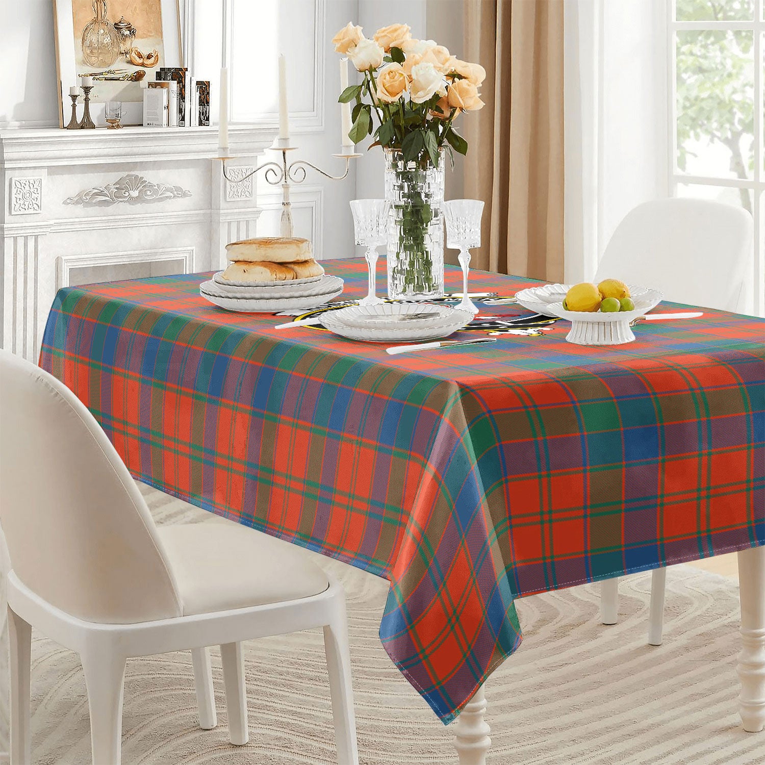 Robertson Ancient Tartan Crest Tablecloth