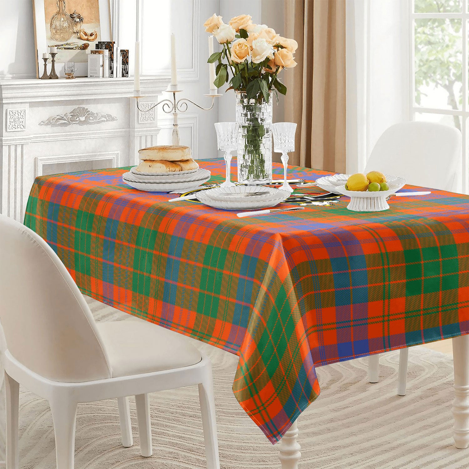 Ross Ancient Tartan Crest Tablecloth