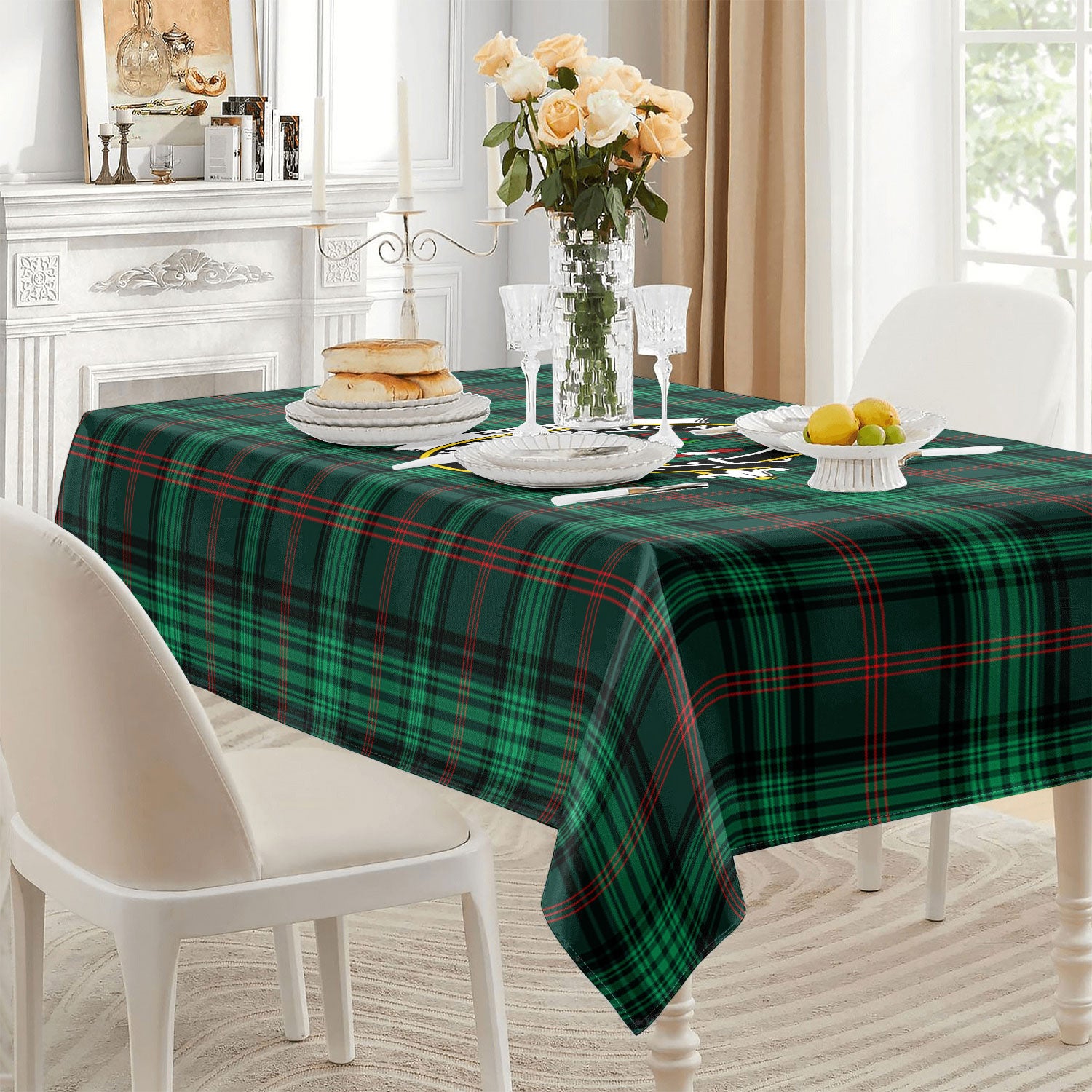Ross Hunting Modern Tartan Crest Tablecloth