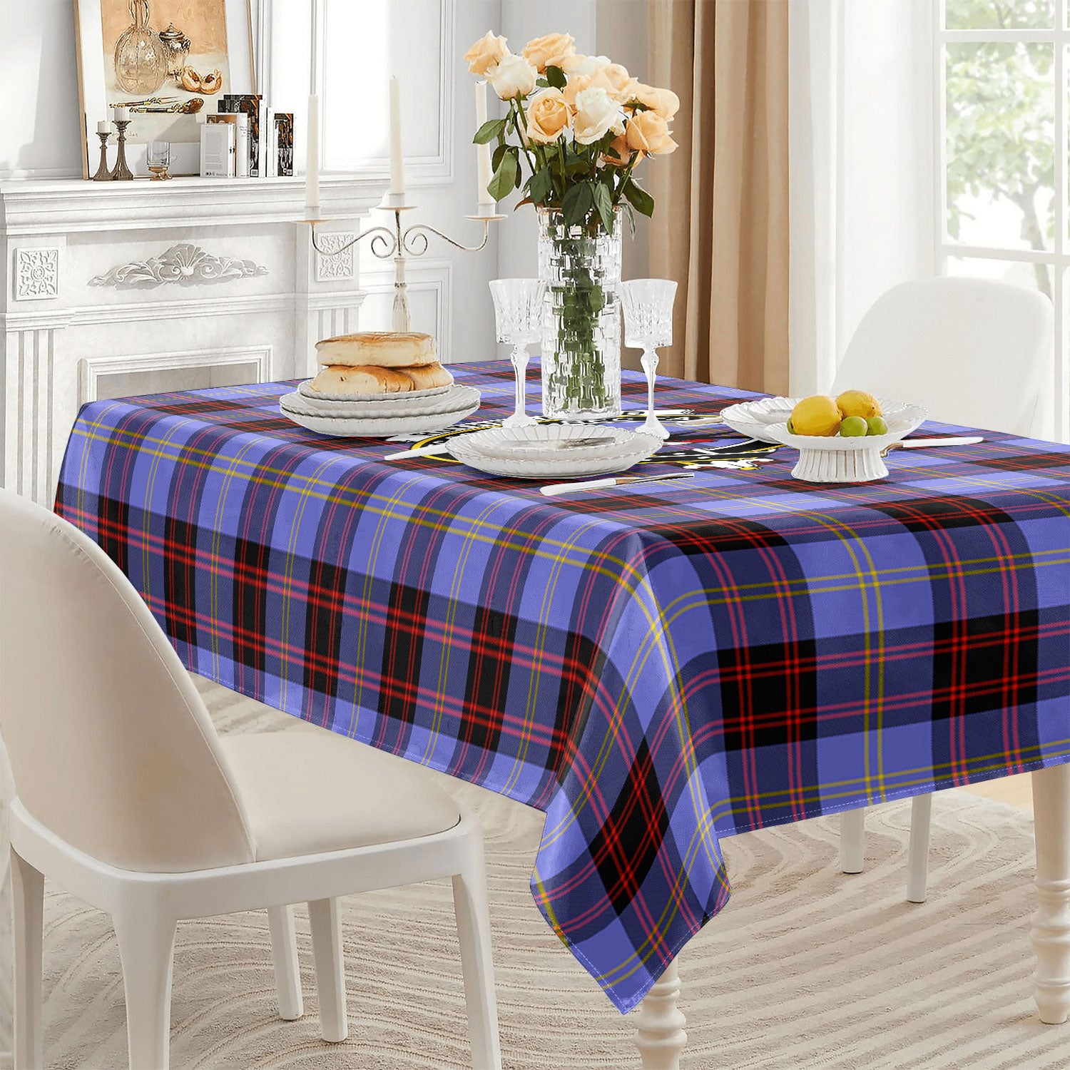 Rutherford Tartan Crest Tablecloth