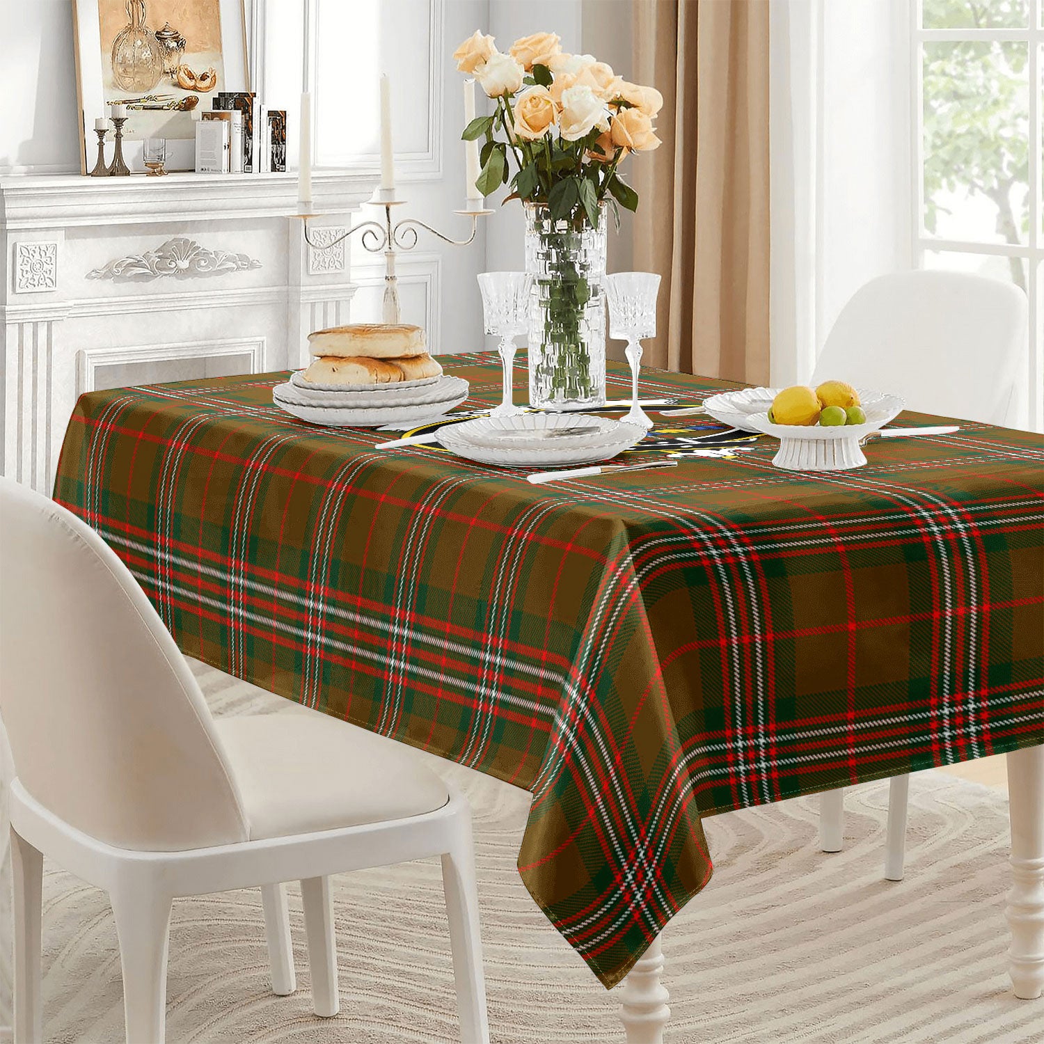 Scott Brown Modern Tartan Crest Tablecloth