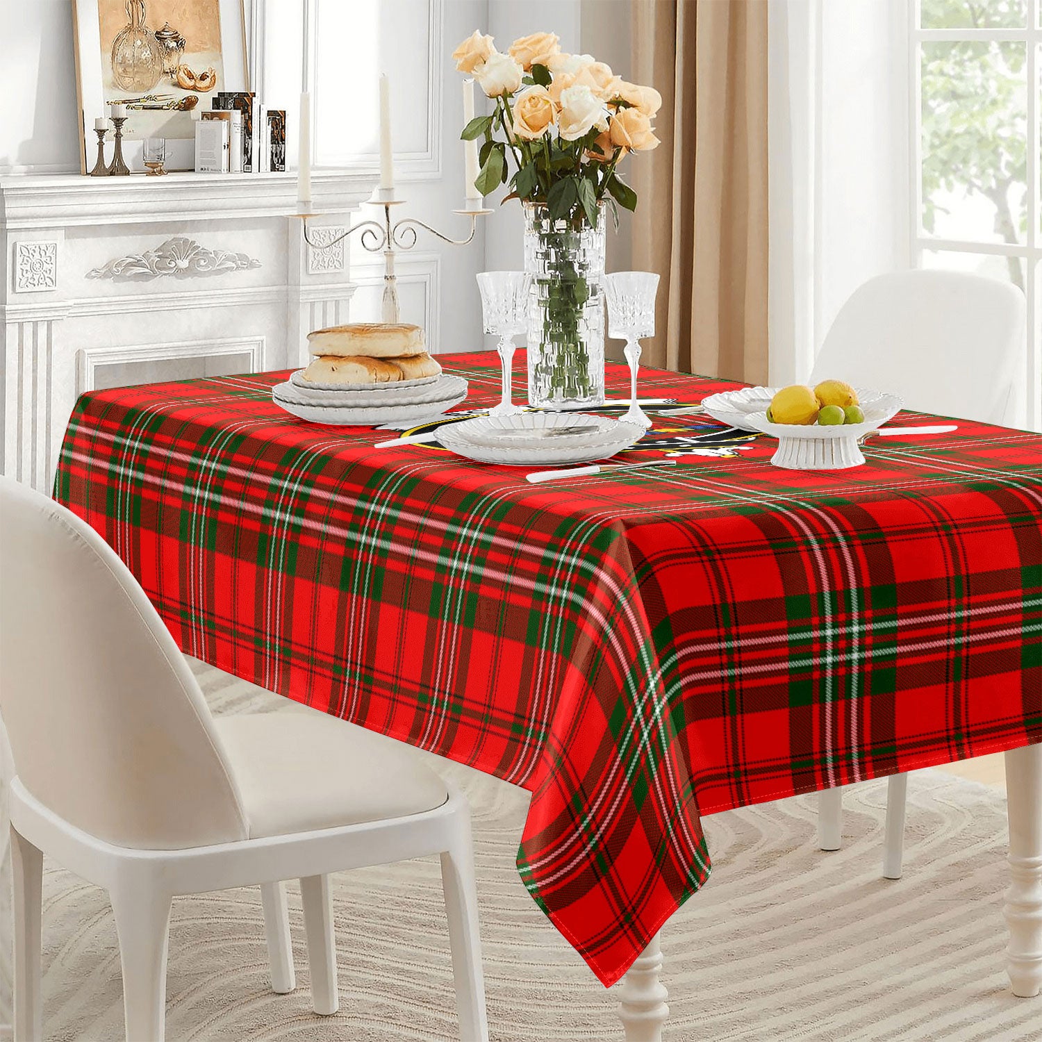 Scott Modern Tartan Crest Tablecloth