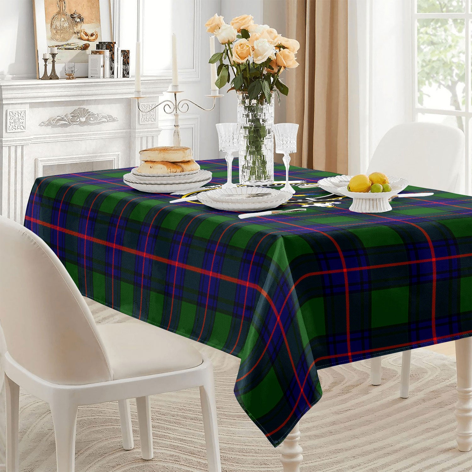 Shaw Modern Tartan Crest Tablecloth