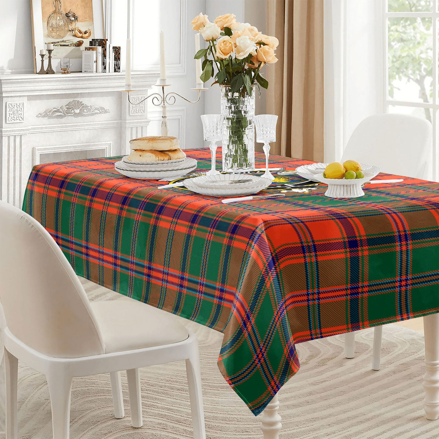 Stewart of Appin Ancient Tartan Crest Tablecloth