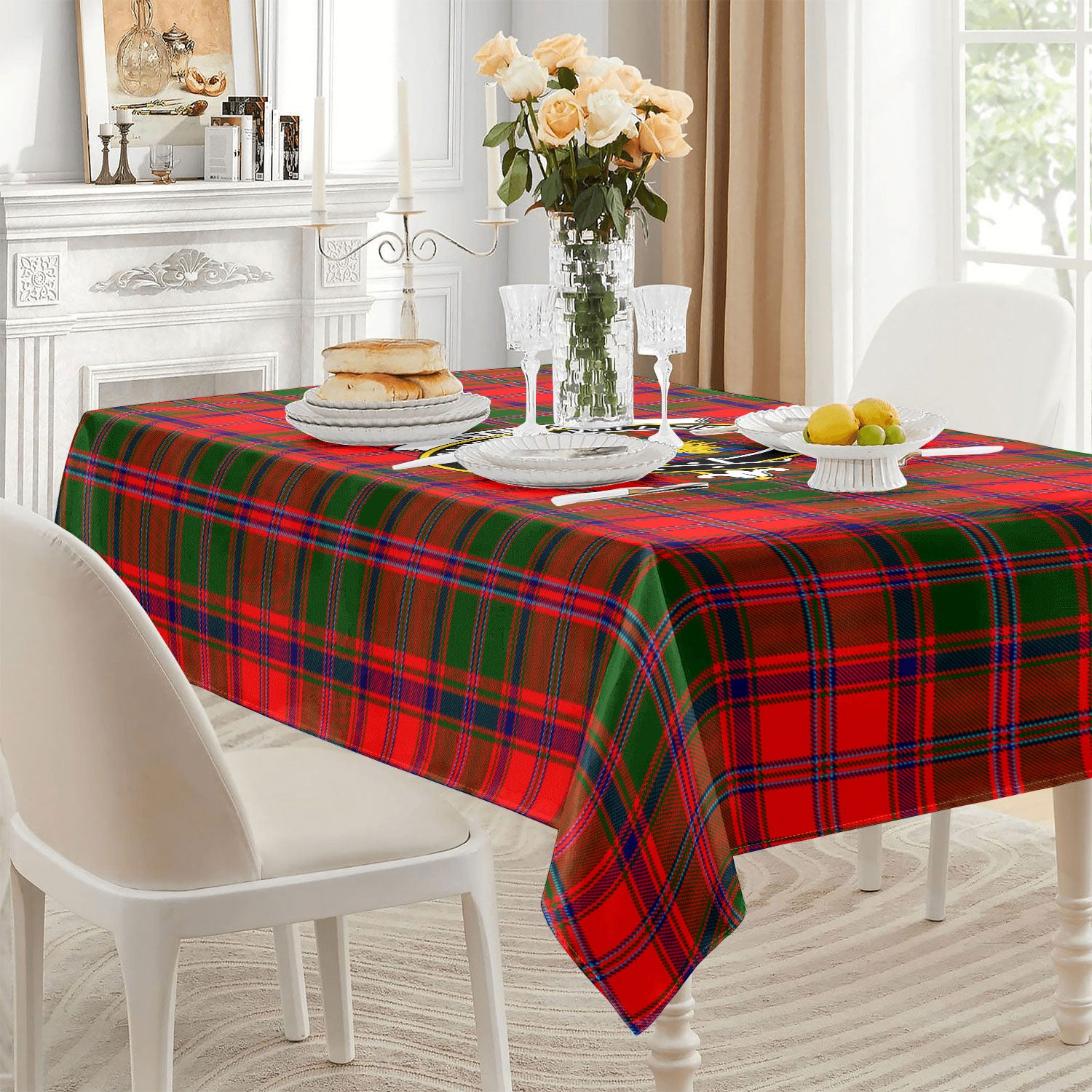 Stewart of Appin Modern Tartan Crest Tablecloth