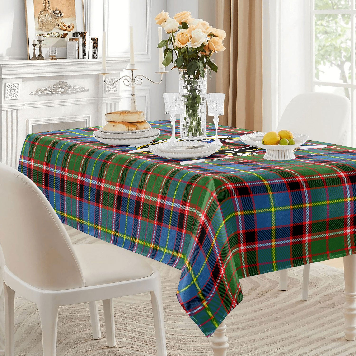 Stirling (of Cadder-Present Chief) Tartan Crest Tablecloth