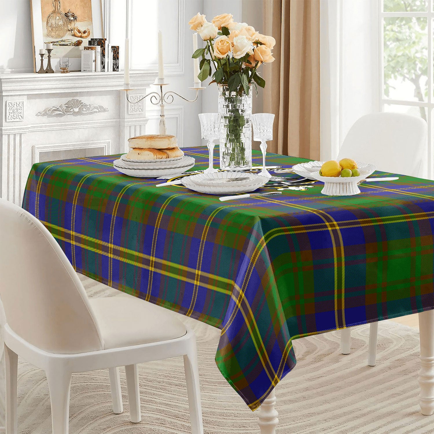 Strang (or Strange) Tartan Crest Tablecloth